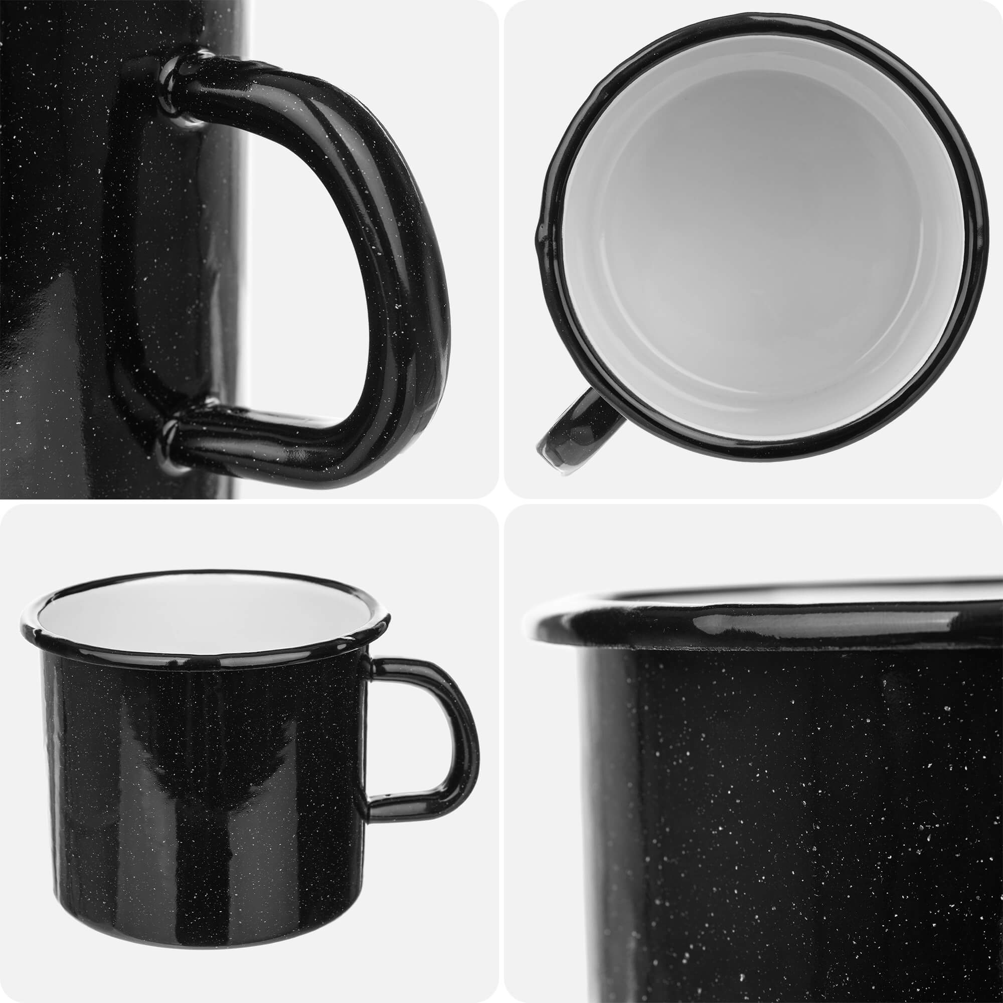 Kubek emaliowany Scerni 400 ml czarny