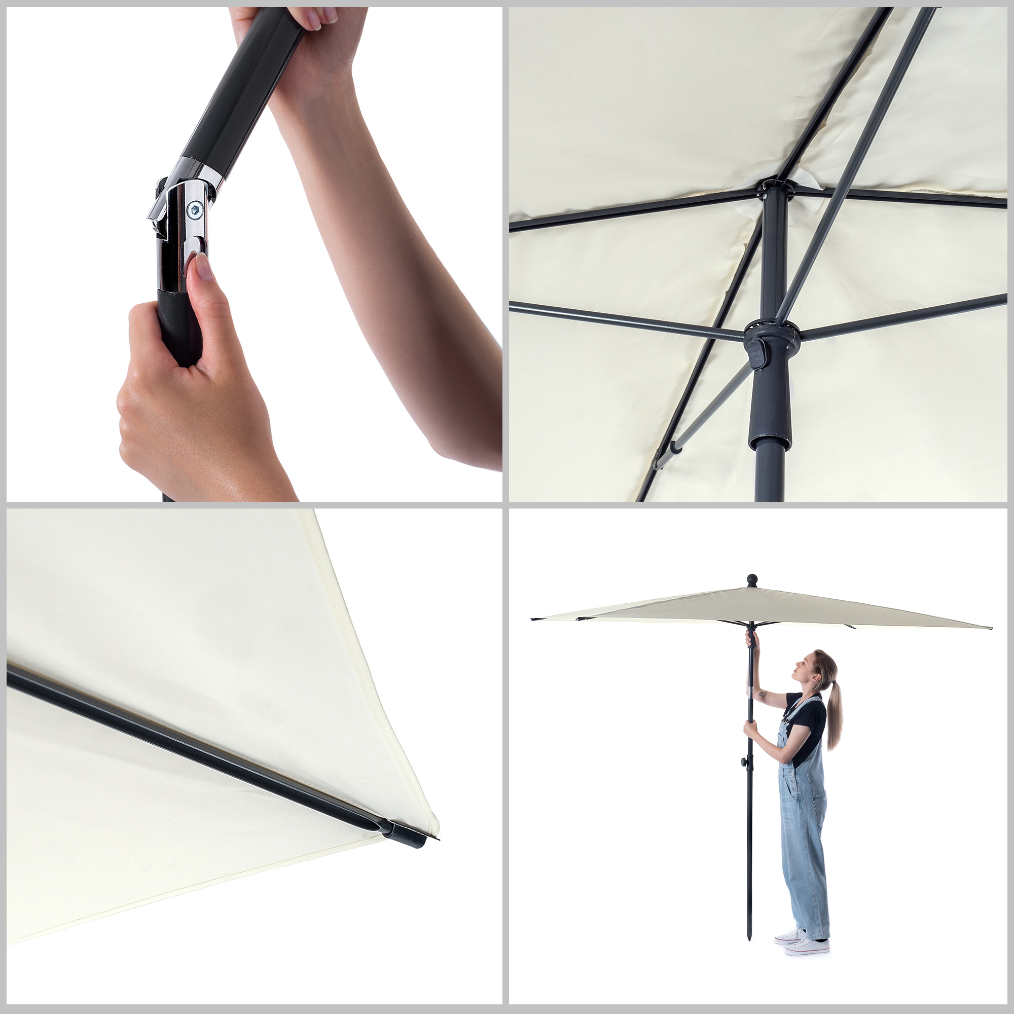 Parasol balkonowy Talaia beżowy 210x140cm