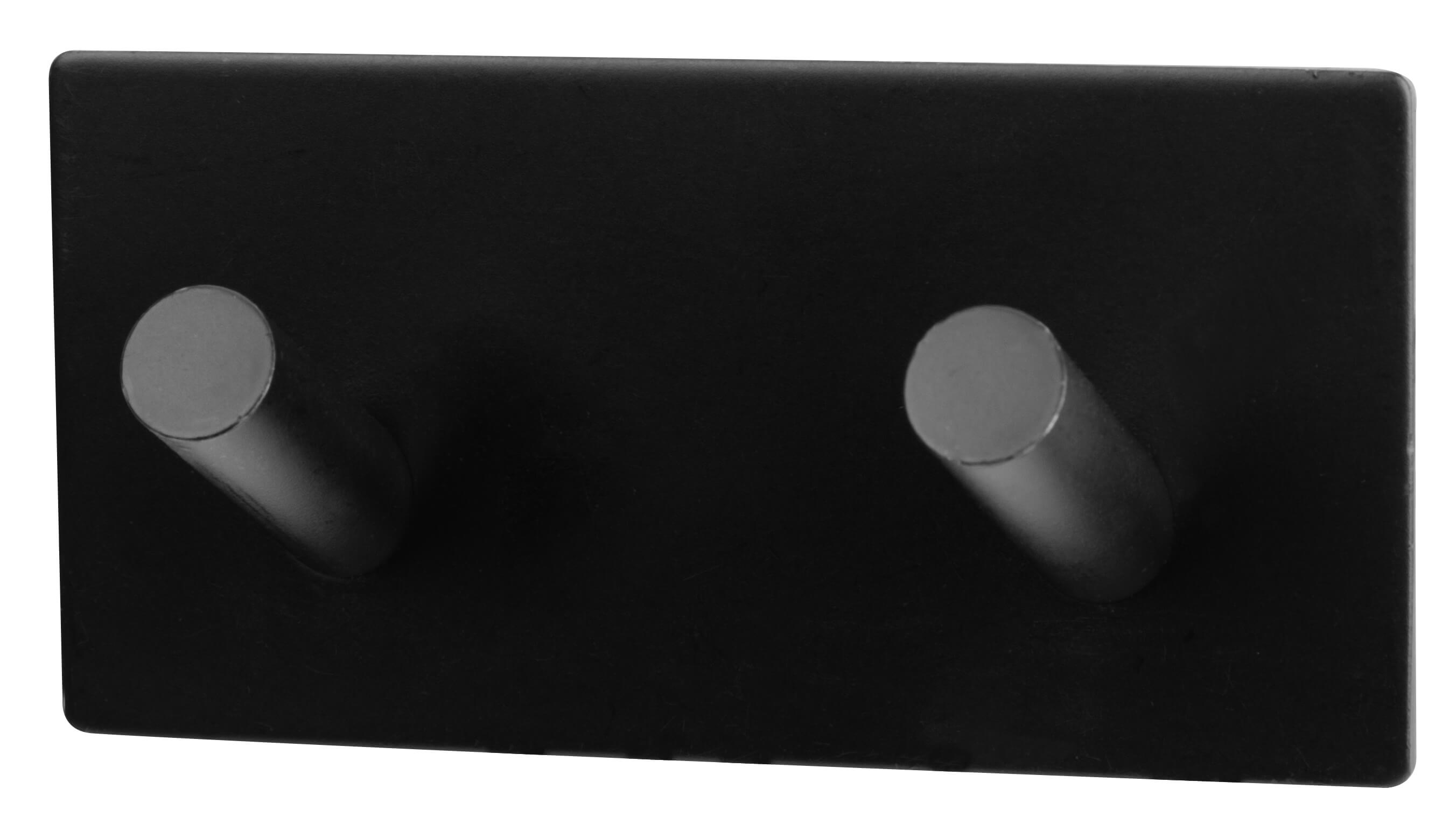 Wieszak łazienkowy samoprzylepny 4 x 9 cm, czarny