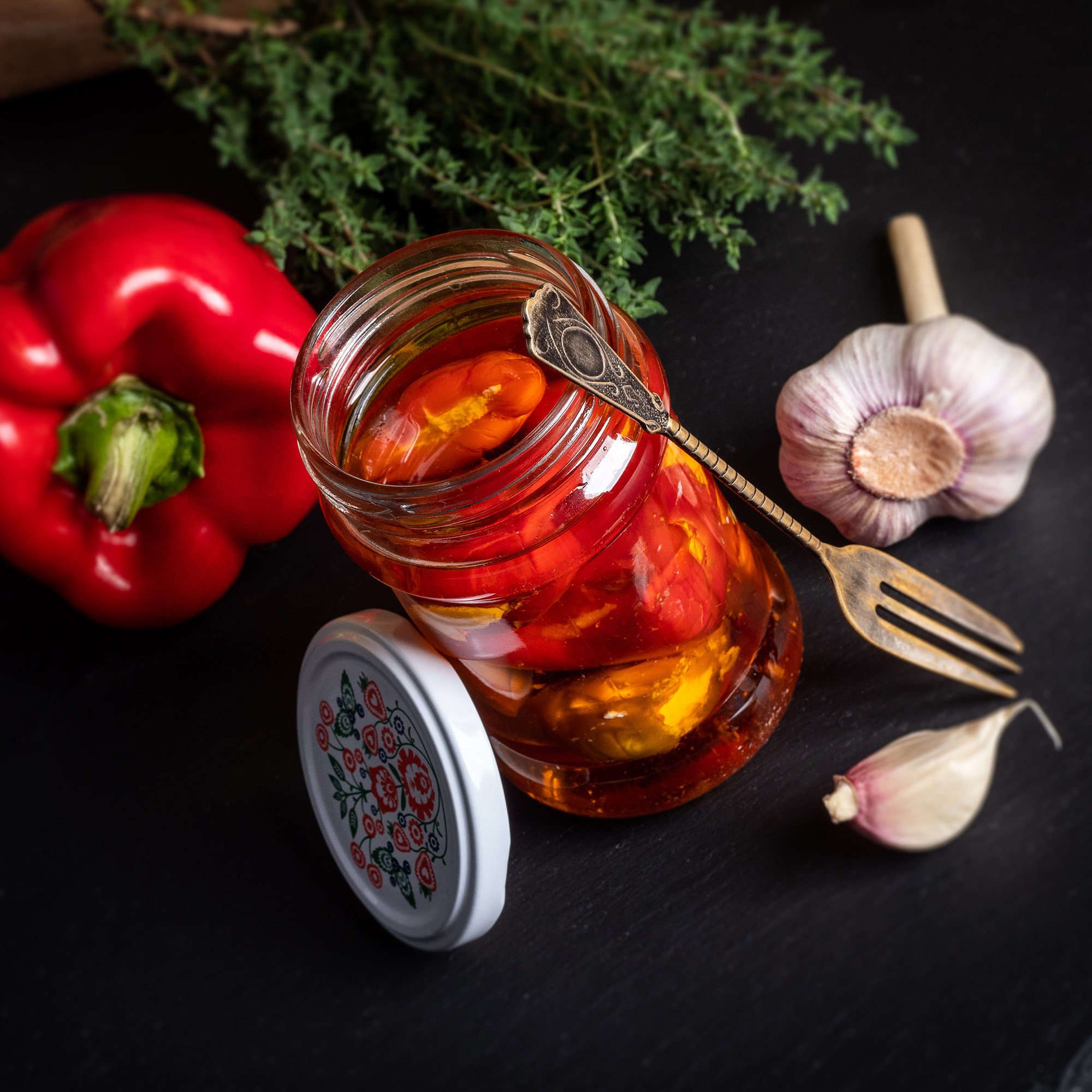 Słoiki na przetwory Seno 315ml 20szt 66mm+ wieczka "Truskawki"