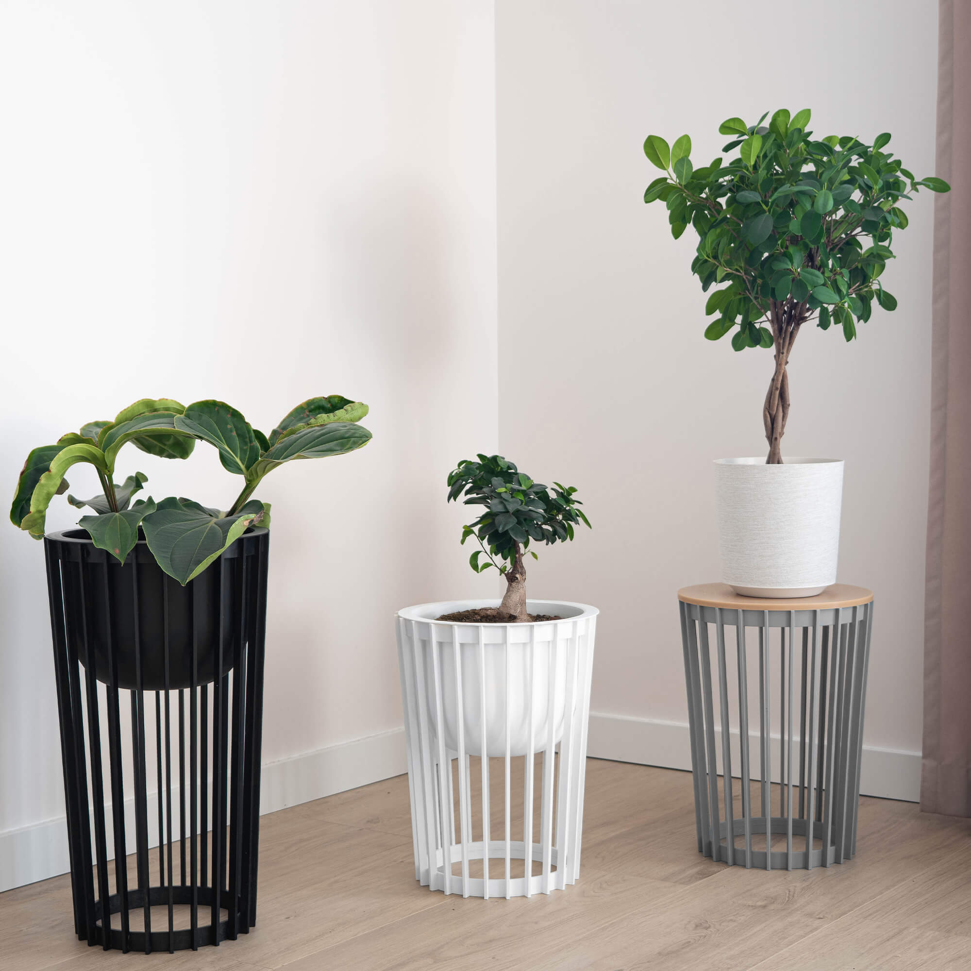 Kwietnik dwustronny Aytre 54 cm biały