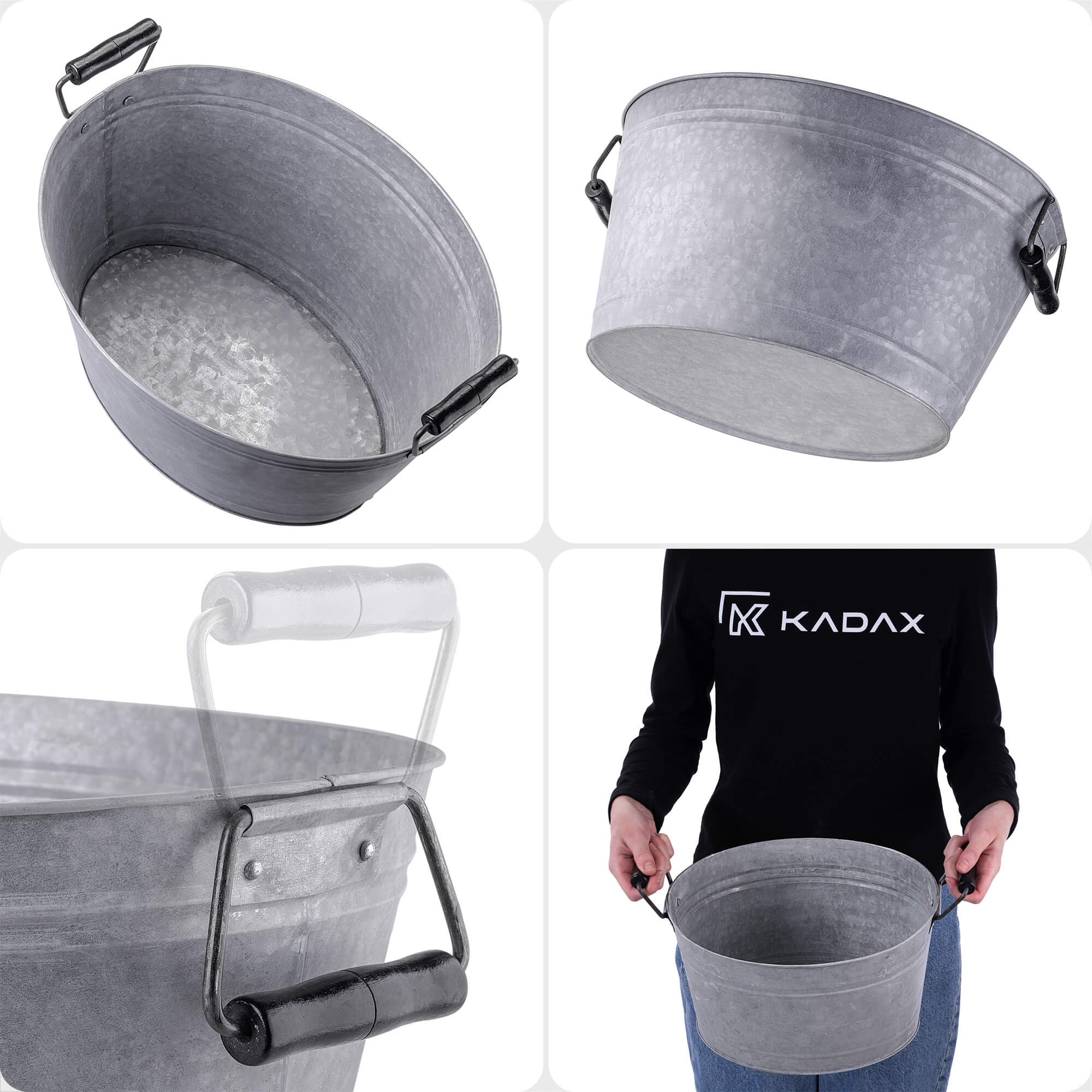 Miska ogrodowa Saix 13L stalowa