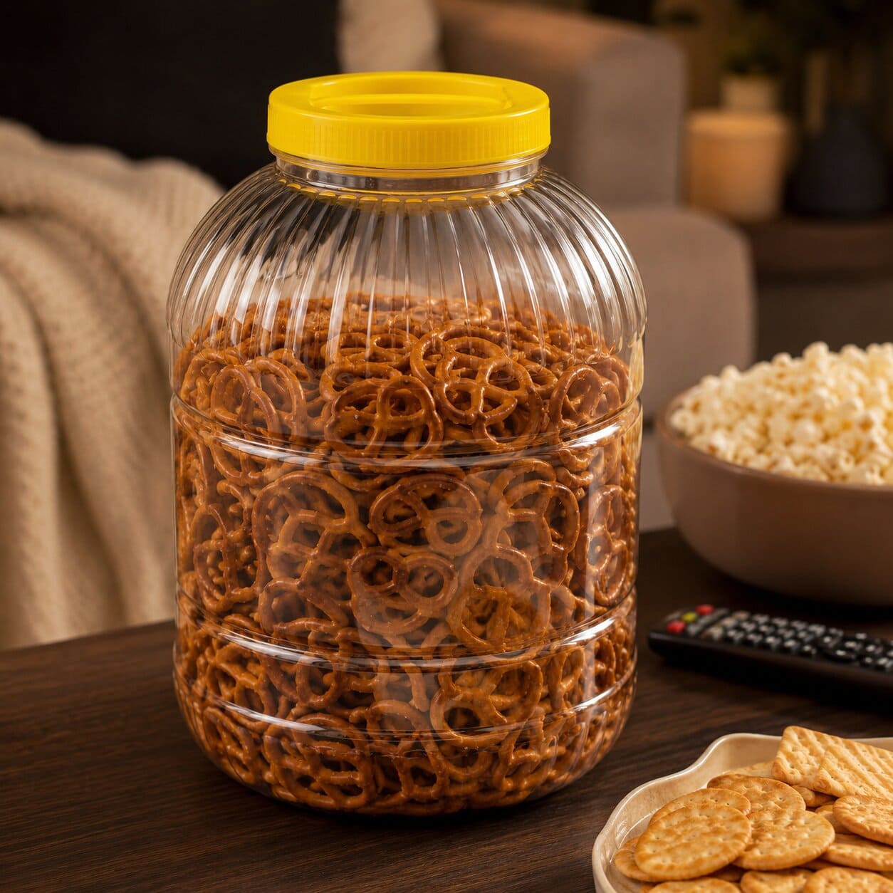 Słoik plastikowy z zakrętką 8L żółty