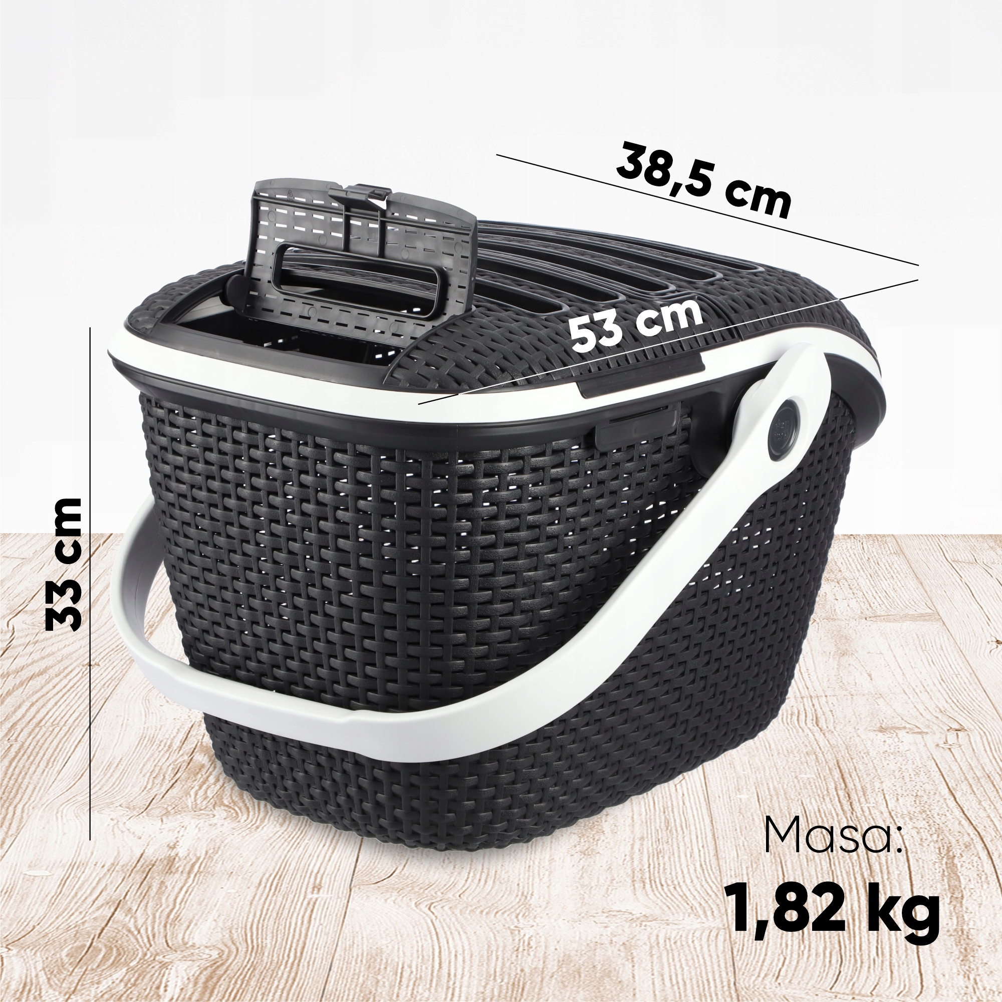 Zestaw Kuweta dla kota + transporter Curver Pet Life, grafit