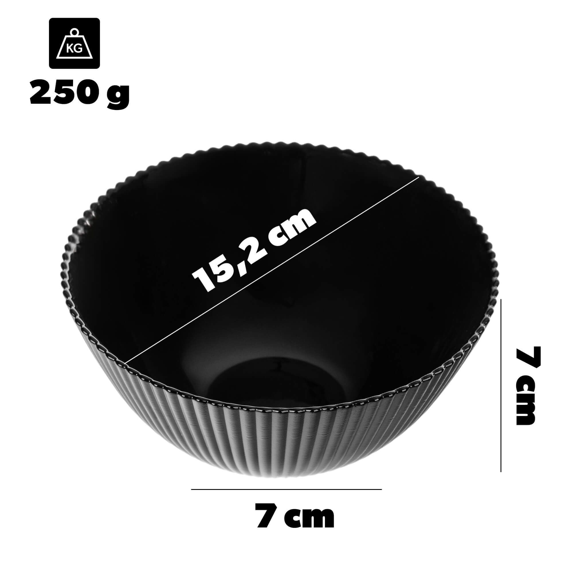 Zestaw obiadowy Regno salaterka 15 cm + talerz deserowy + talerz płytki czarny 12 kpl.
