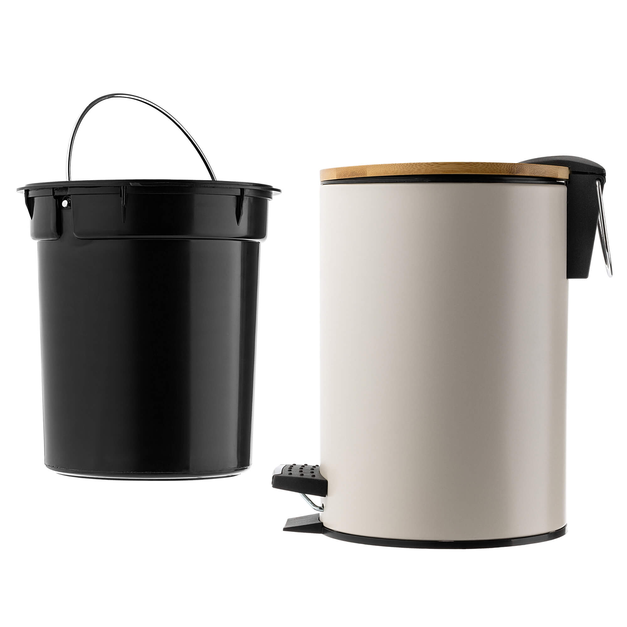 Kosz łazienkowy Linter beżowy, 3L