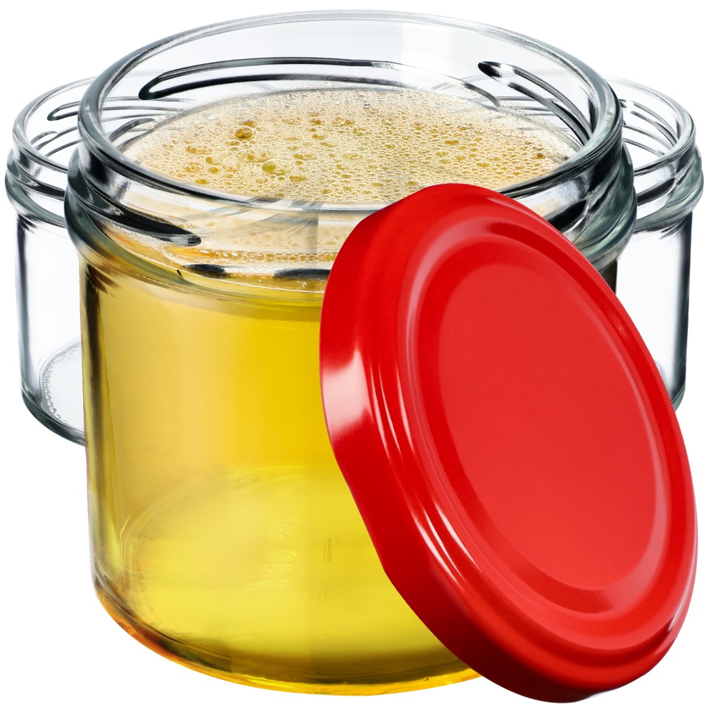 Słoiki Vigo 140ml 10szt fi 66 mm + wieczko czerwone