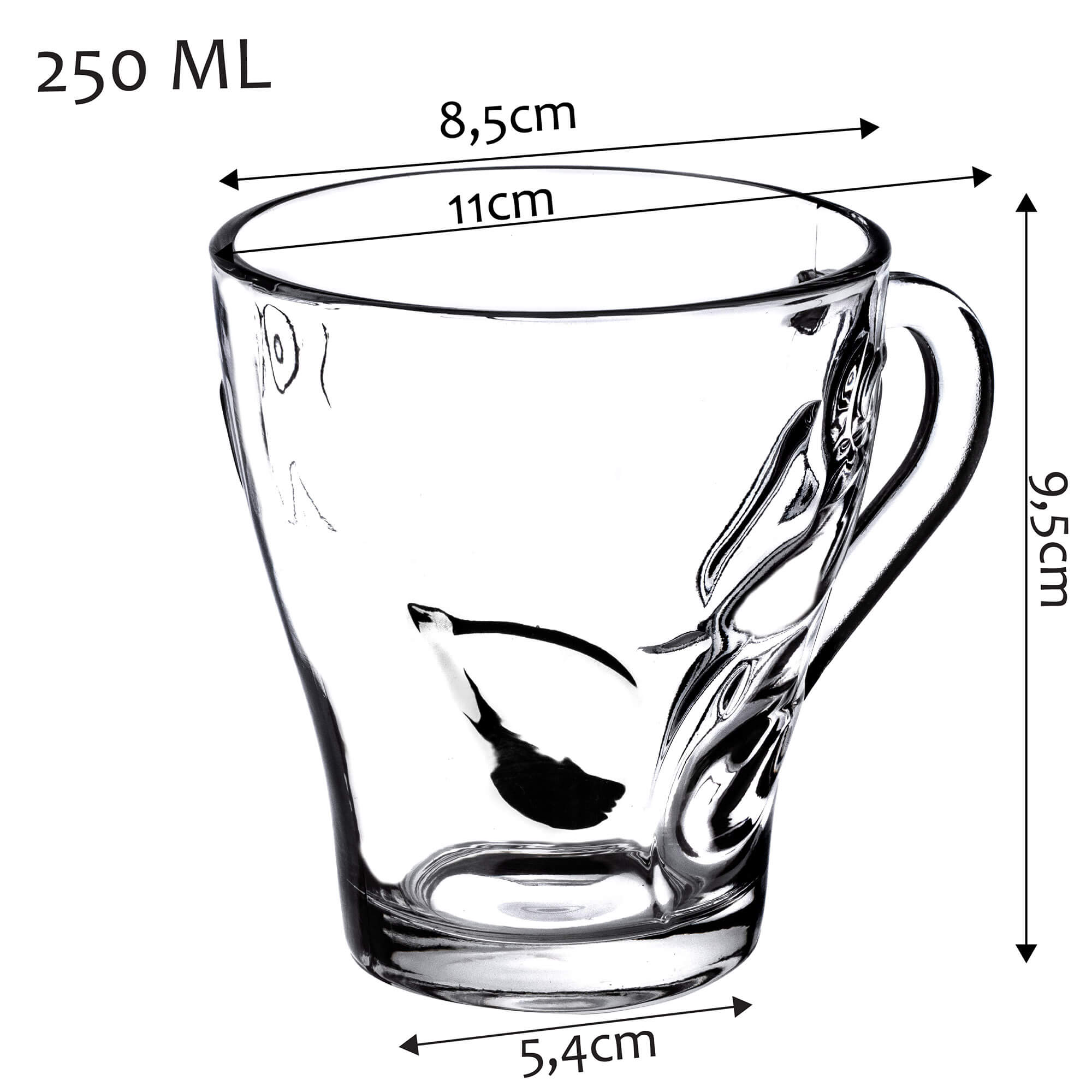 Kubki do kawy i herbaty 250 ml, 6 szt.