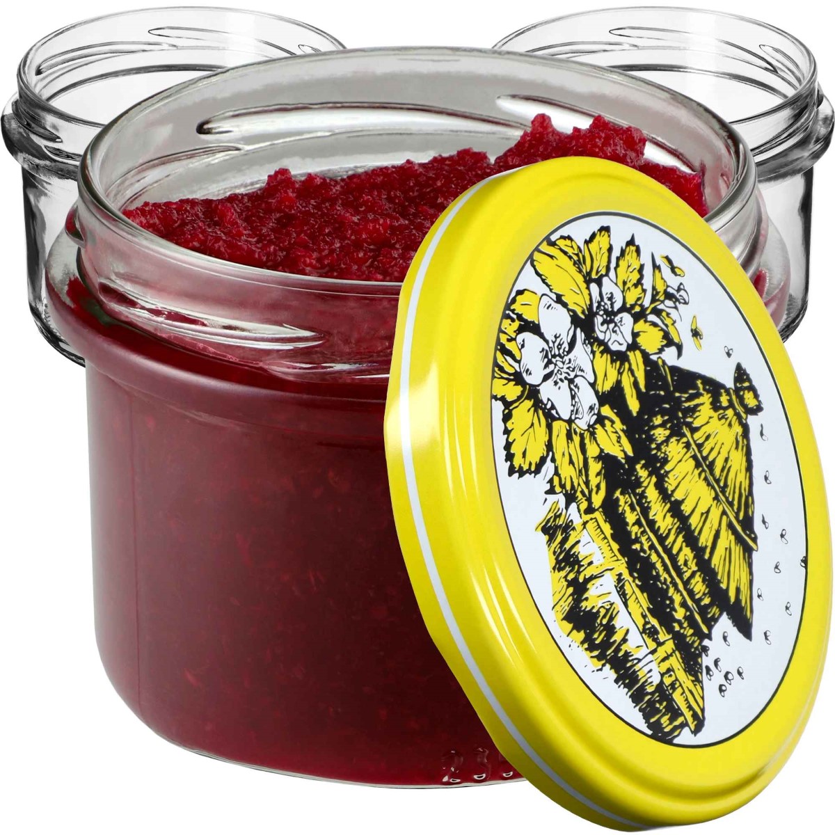 Słoiki na przetwory Tartu 235ml 20szt fi 82 mm + wieczka "Pszczoły"
