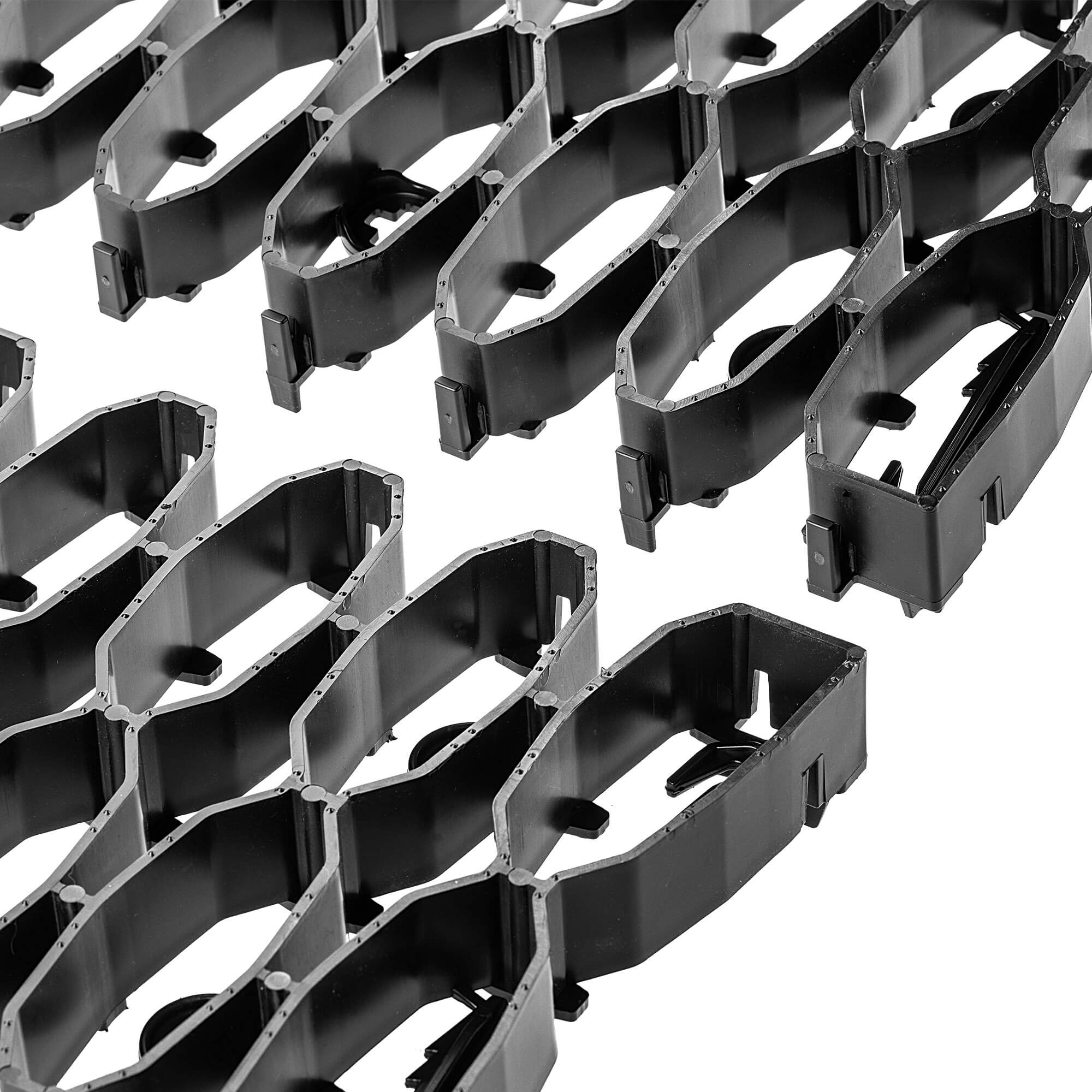 Kratka trawnikowa Montaron pod roboty koszące 47 x 20 cm czarna 10 szt.