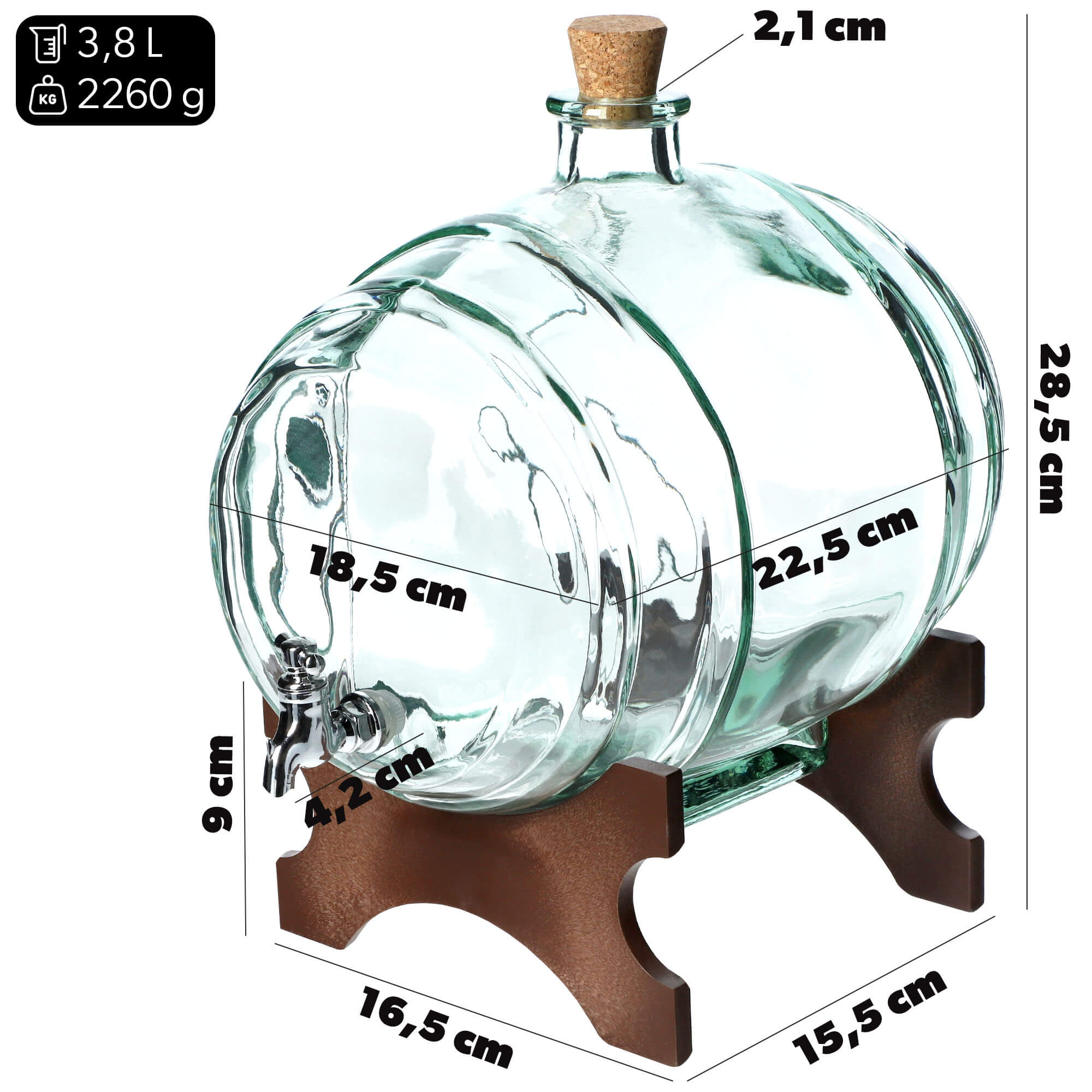 Beczułka do piwa i zimnych napojów 3,8L