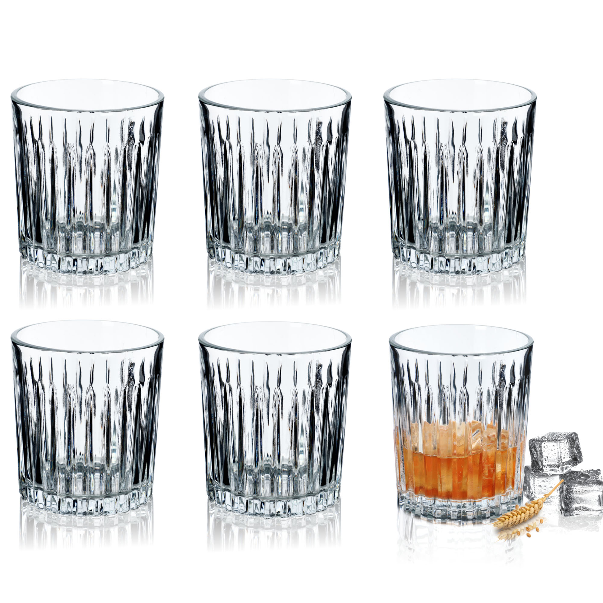 Zestaw szklanek Bargano 300 ml 6 szt + Dzbanek 1,1L