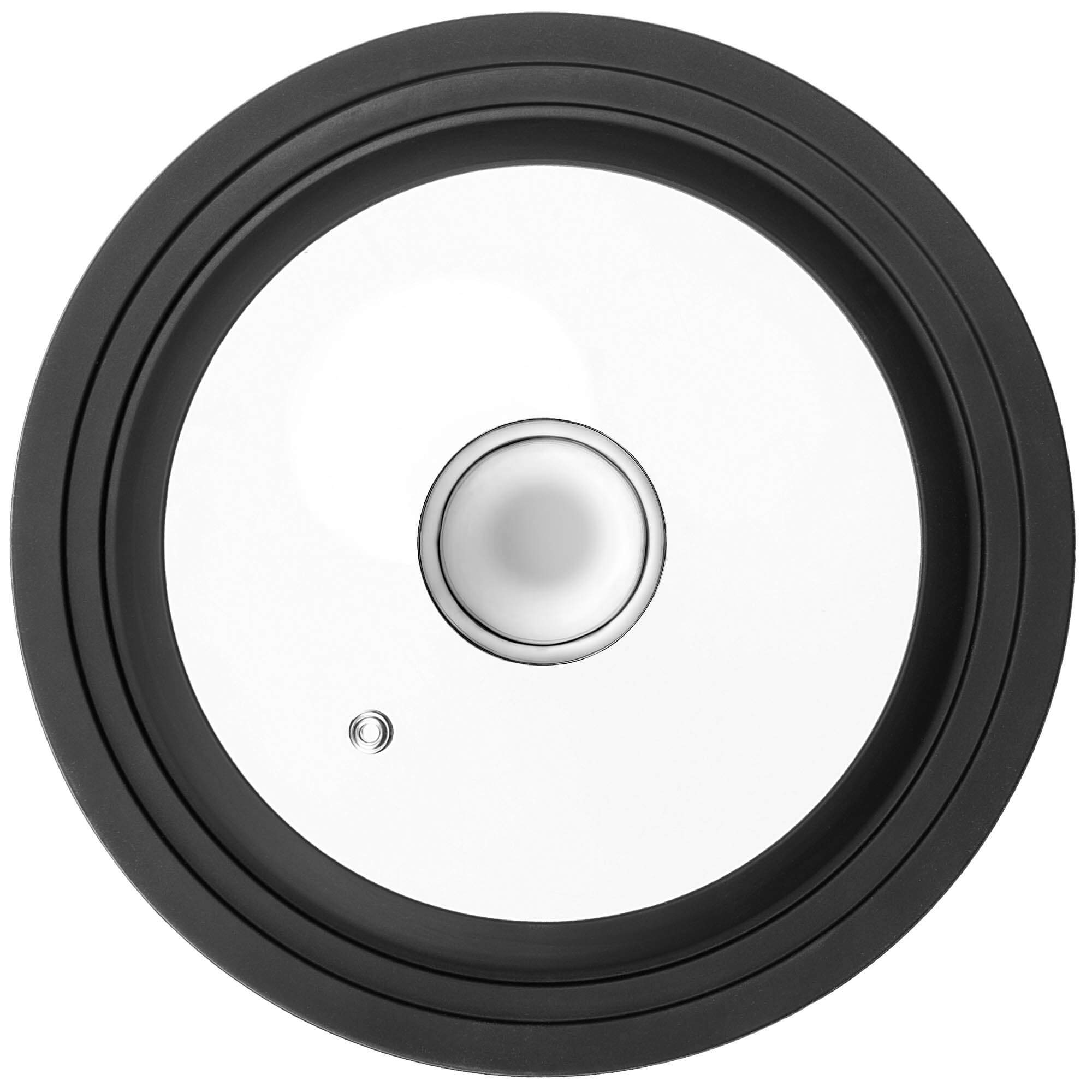Pokrywa szklana multisize Aiola na garnek 16-20 cm z srebrnym okrągłym uchwytem