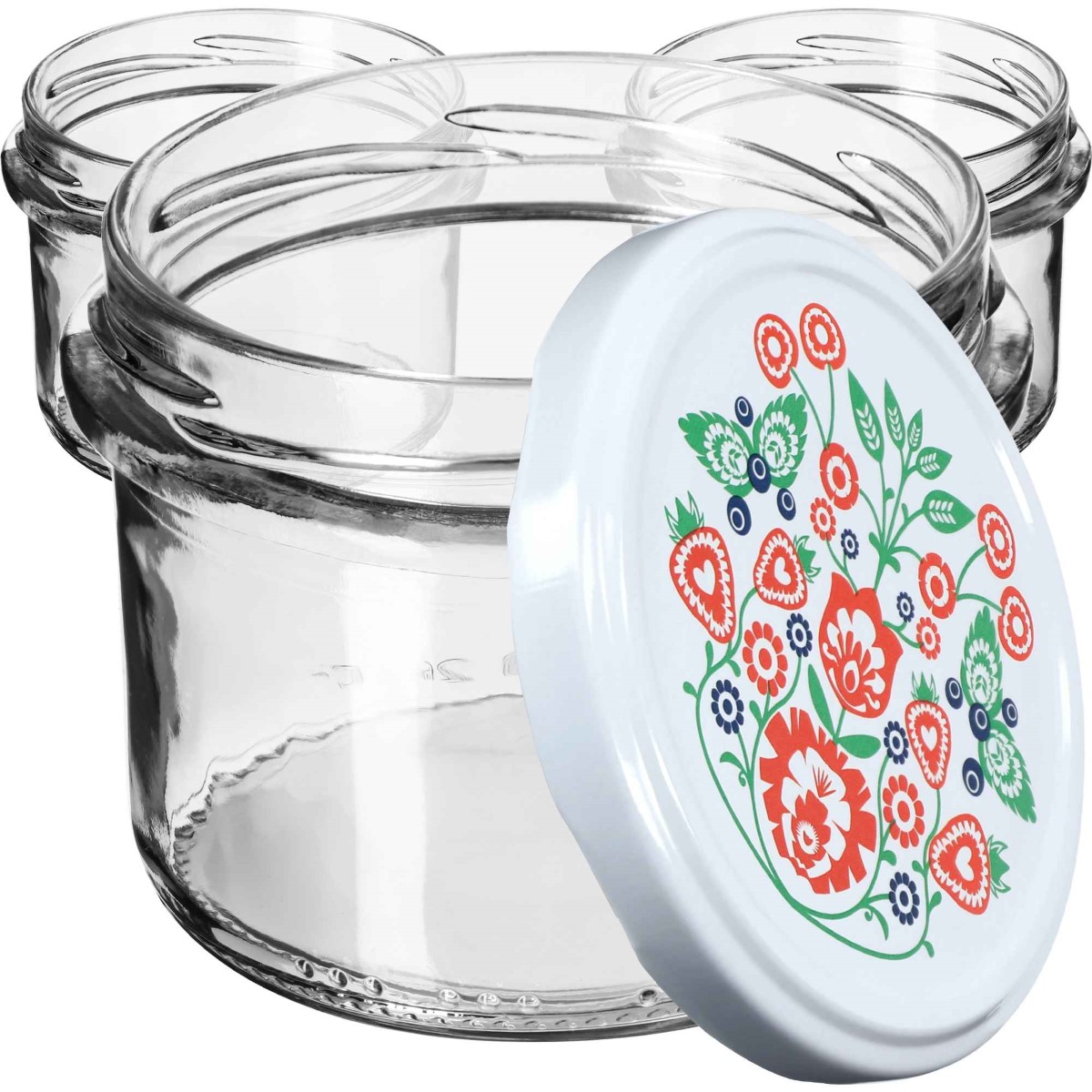 Słoiki na przetwory Tartu 235ml 10szt fi 82 mm + wieczka "Folklor"