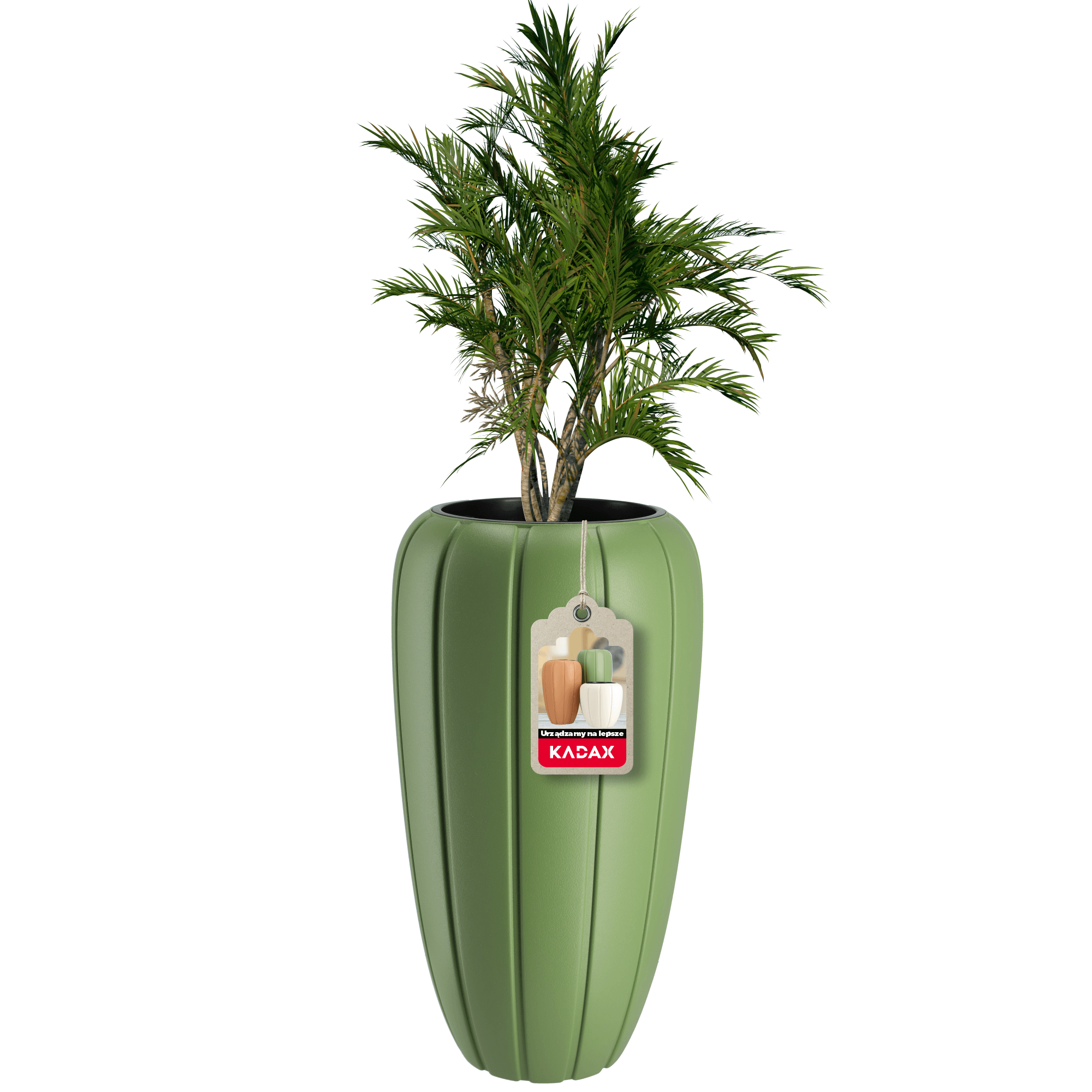 Donica na kwiaty z wkładem Pale 74 cm, zieleń