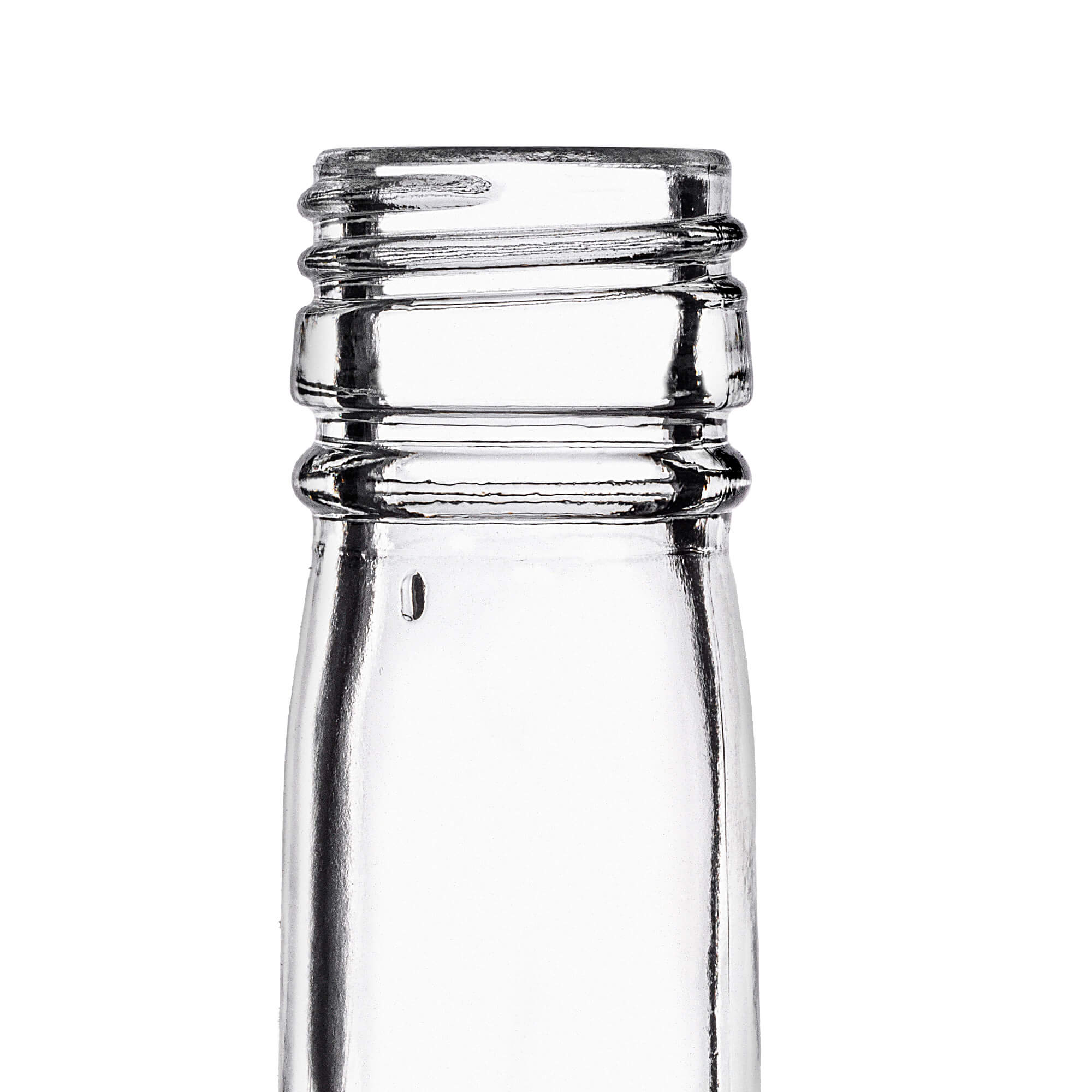 Szklana butelka na nalewkę Fala 200ml z czerwoną zakrętką 50 szt.