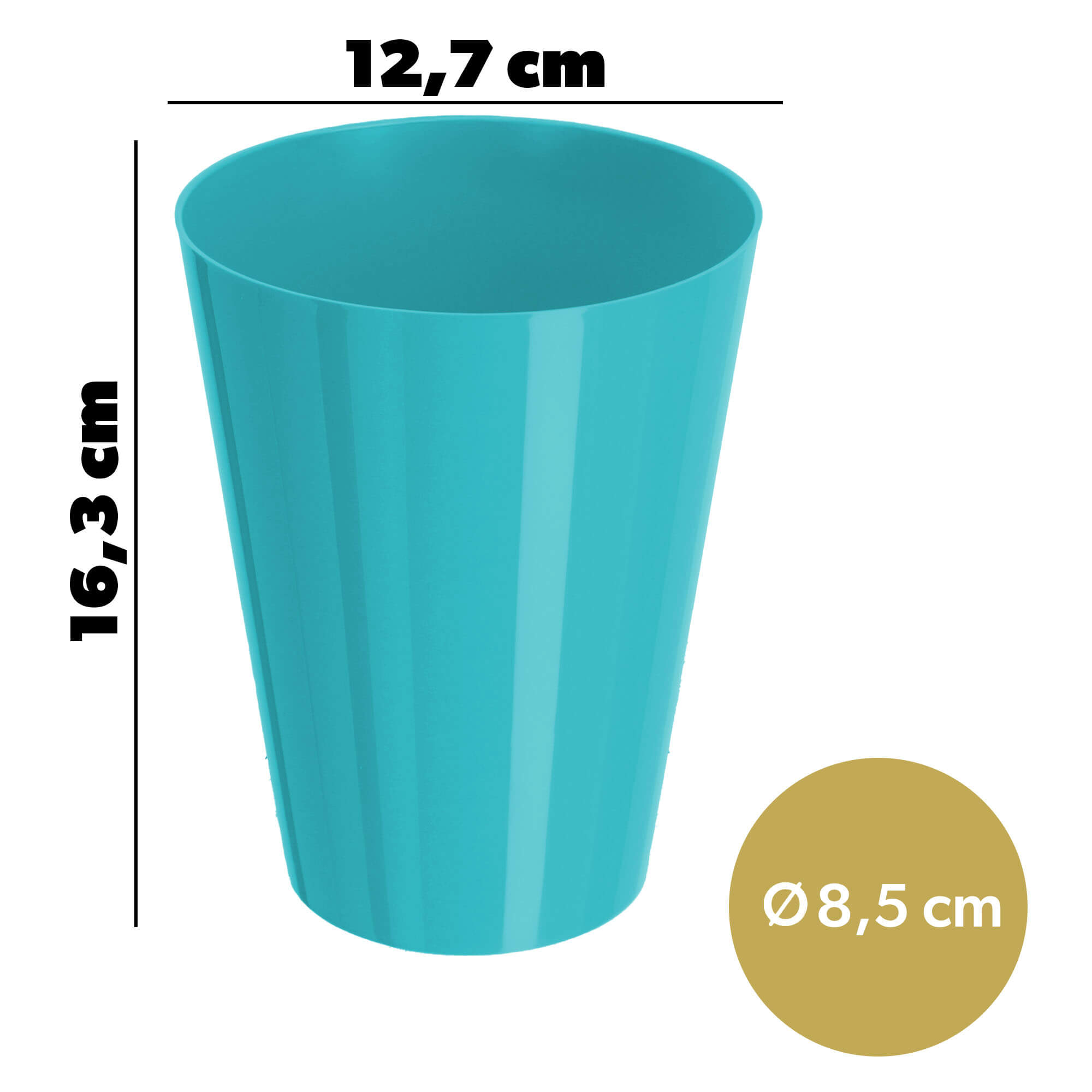 Doniczka na storczyka Cerda 13 cm, turkusowa