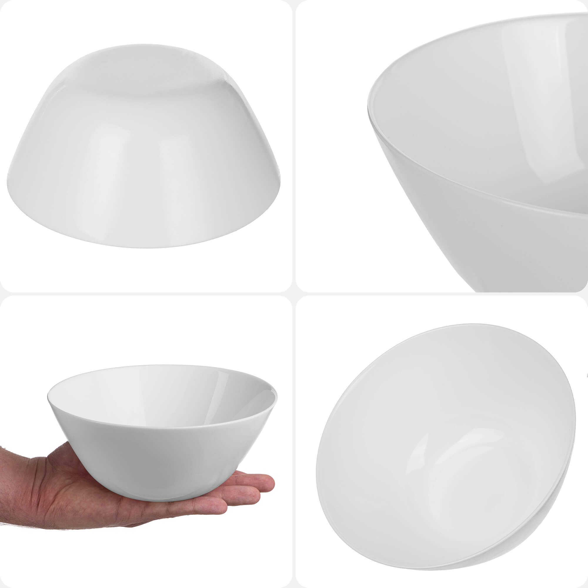 Salaterka szklana Datena 18 cm biała 1 szt.