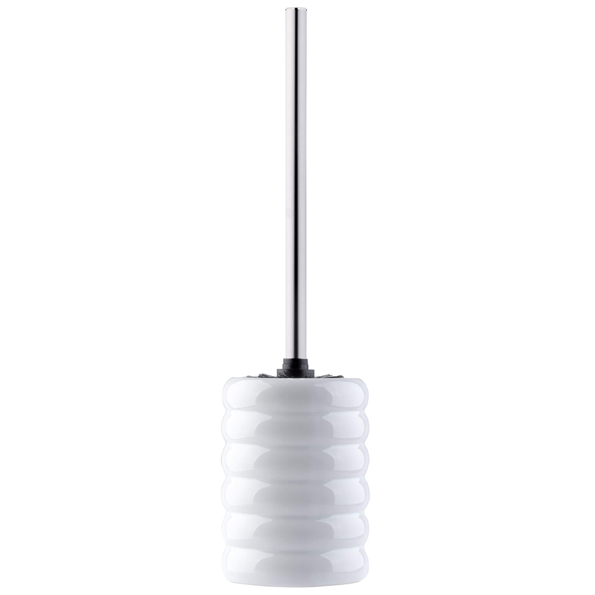 Szczotka do WC Sabres z pojemnikiem 42 cm, biała