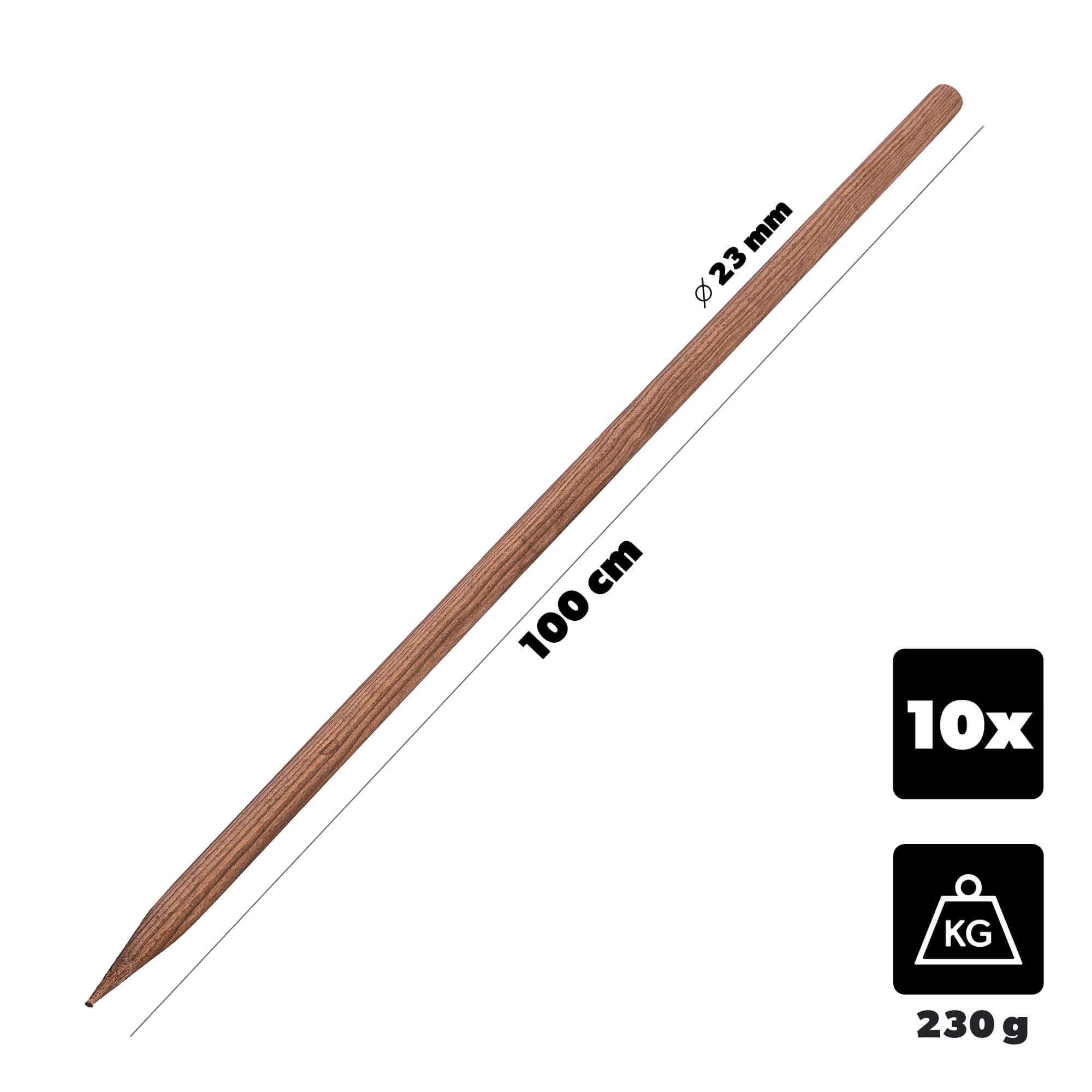 Podpora do roślin drewniana Utre palik impregnowany 23 mm x 100 cm 10 szt.
