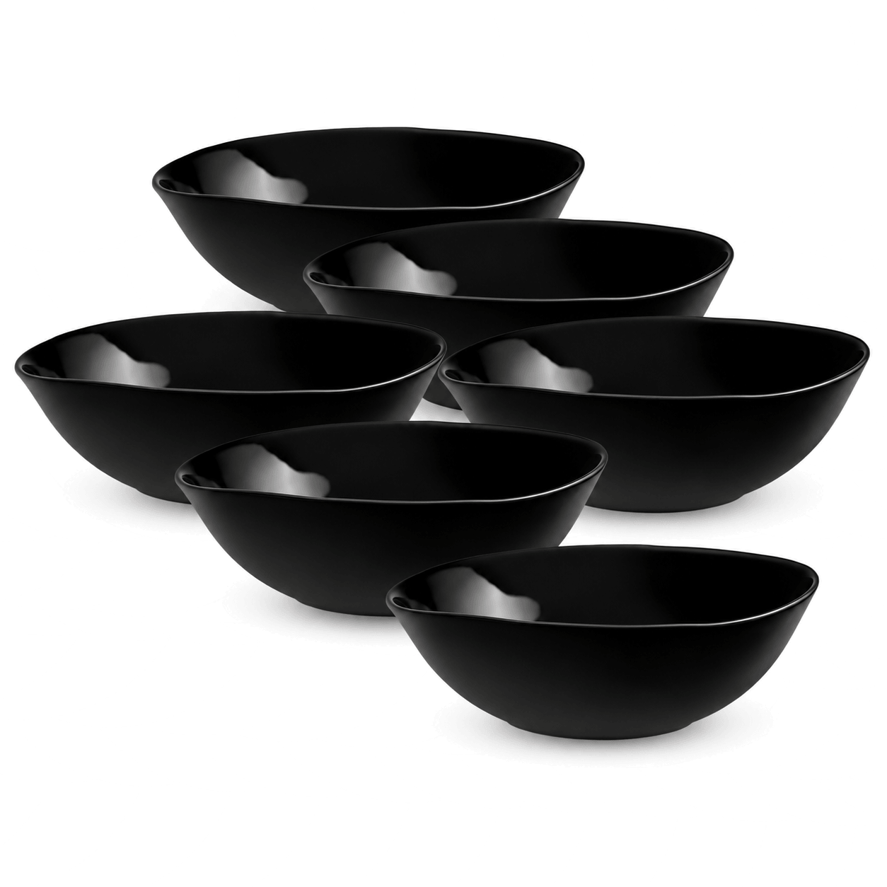 Salaterka szklana Irpino 15 cm czarna 6 szt.