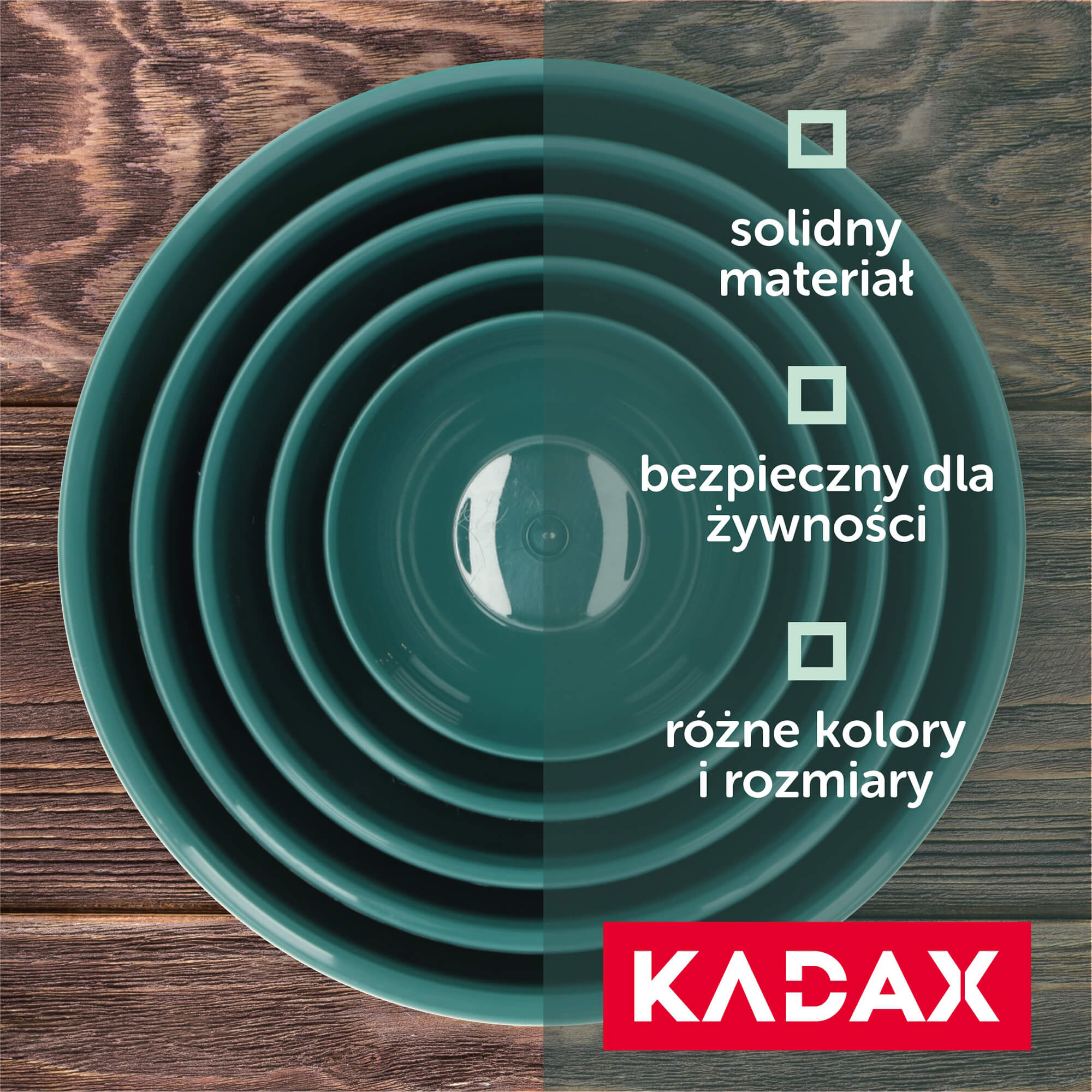 Plastikowa miska kuchenna Musano 3L, zielona