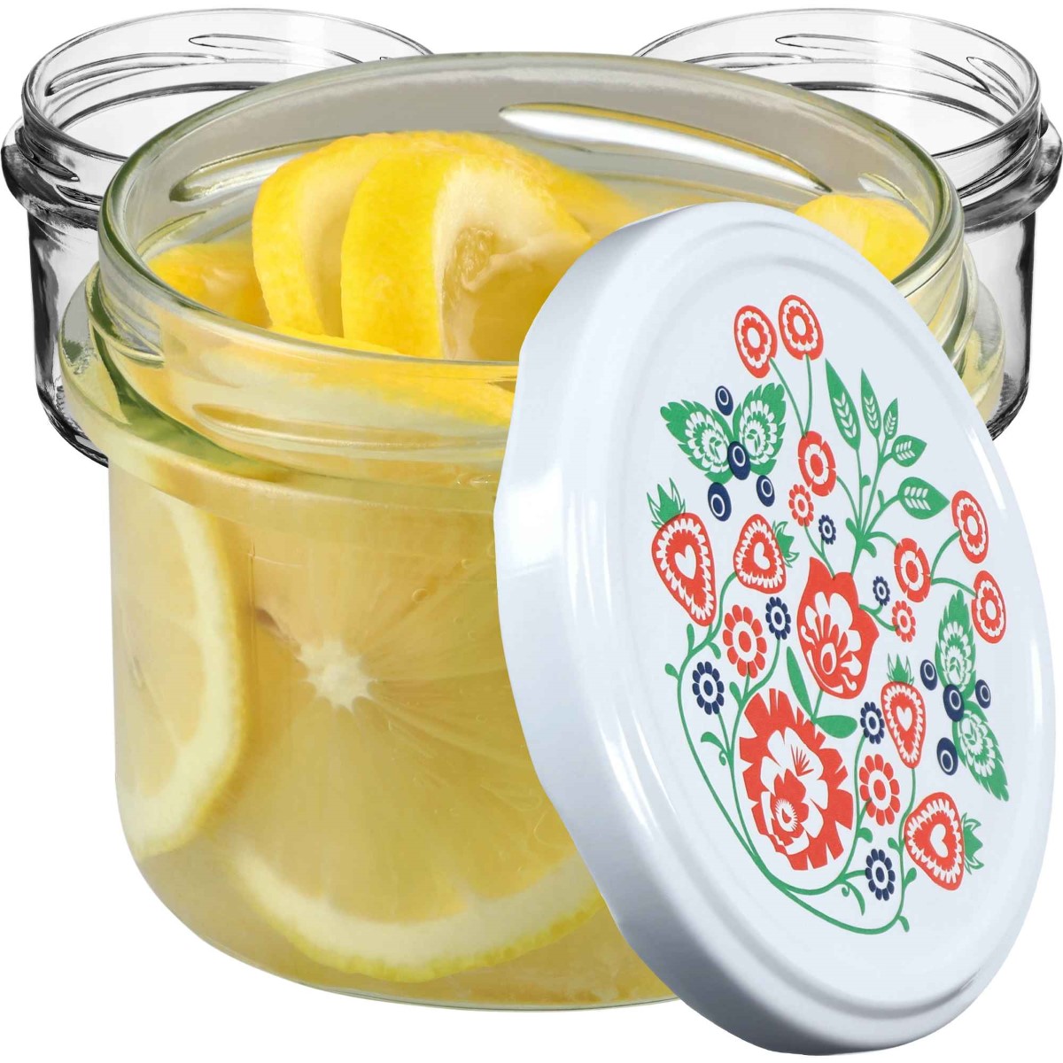 Słoiki na przetwory Tartu 235ml 10szt fi 82 mm + wieczka "Folklor"