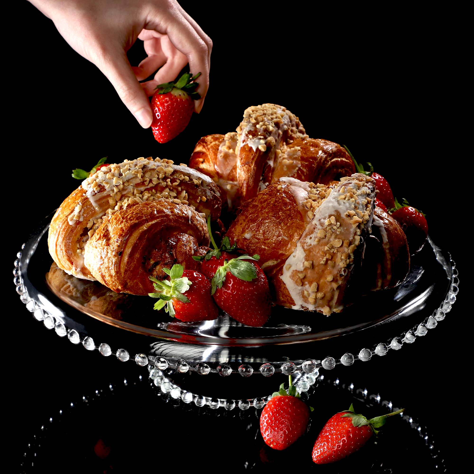 Patera na ciasto tort Assa z kuleczkami dekoracyjna 32 cm