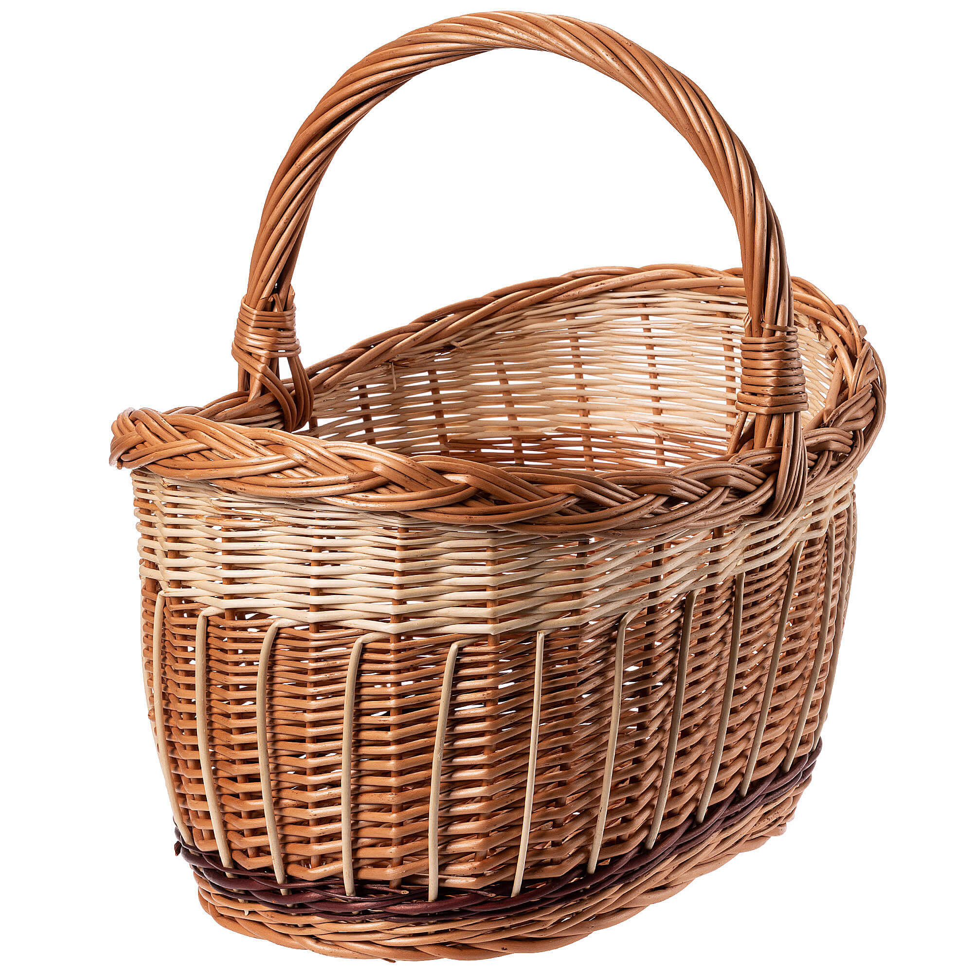 Kosz wiklinowy zakupowy Anfo 35 x 25 cm naturalny