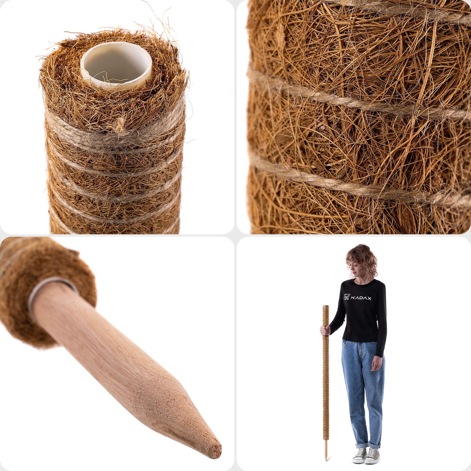 Tyczka do roślin kokosowa Cande 120 cm podpora doniczkowa 3 szt.