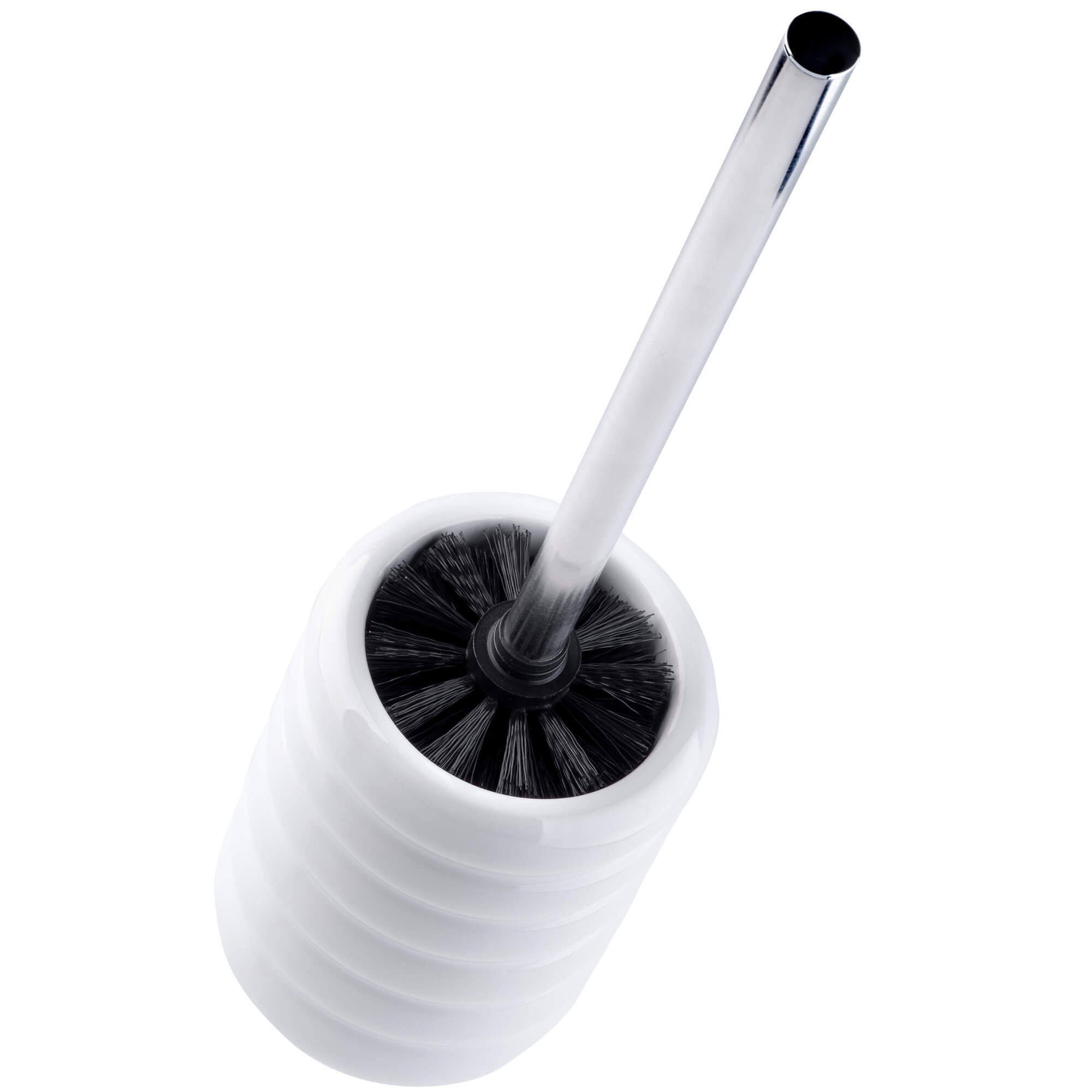 Szczotka do WC Sabres z pojemnikiem 42 cm, biała
