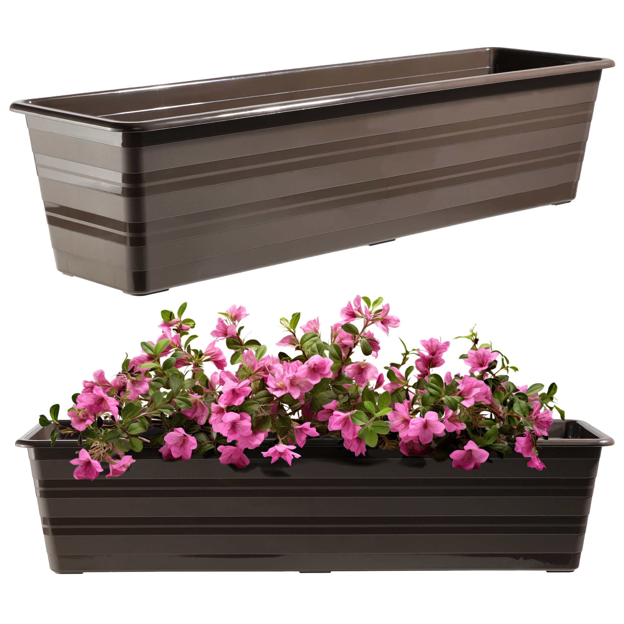 Doniczka balkonowa Catí 60cm brązowa 6szt