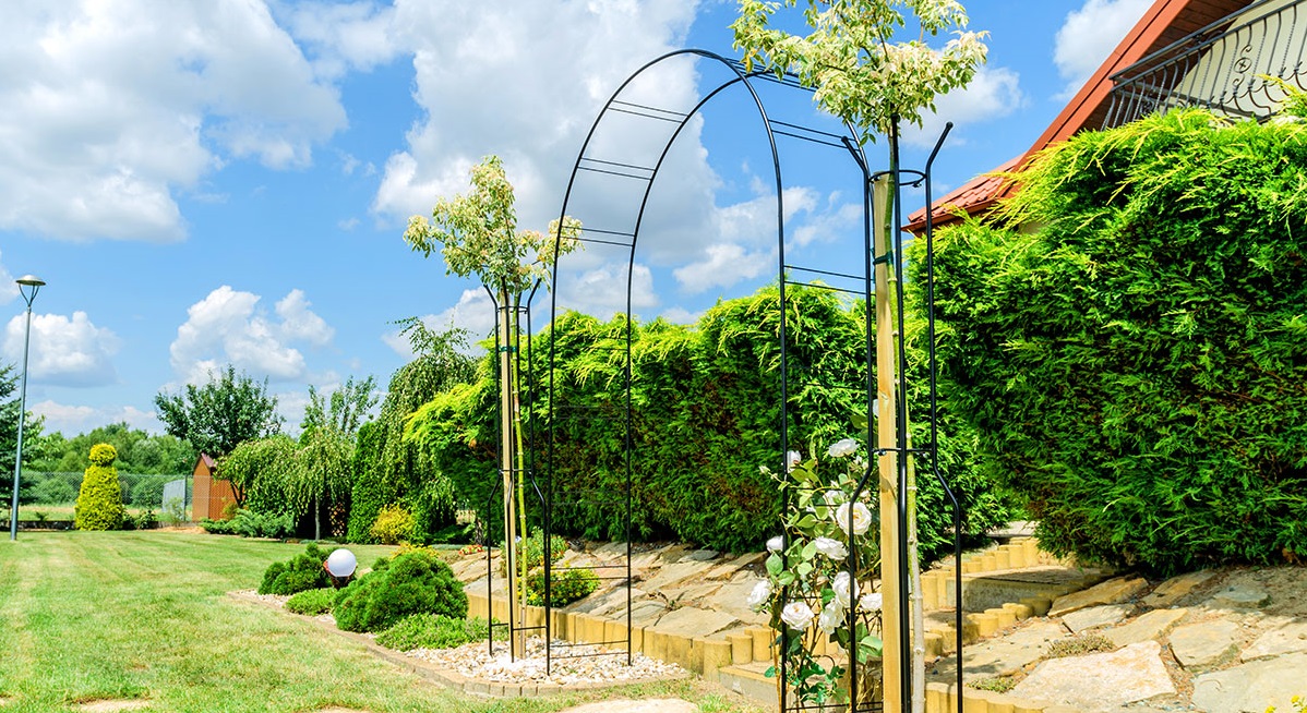 Pergola ogrodowa na kwiaty 255 cm , czarny