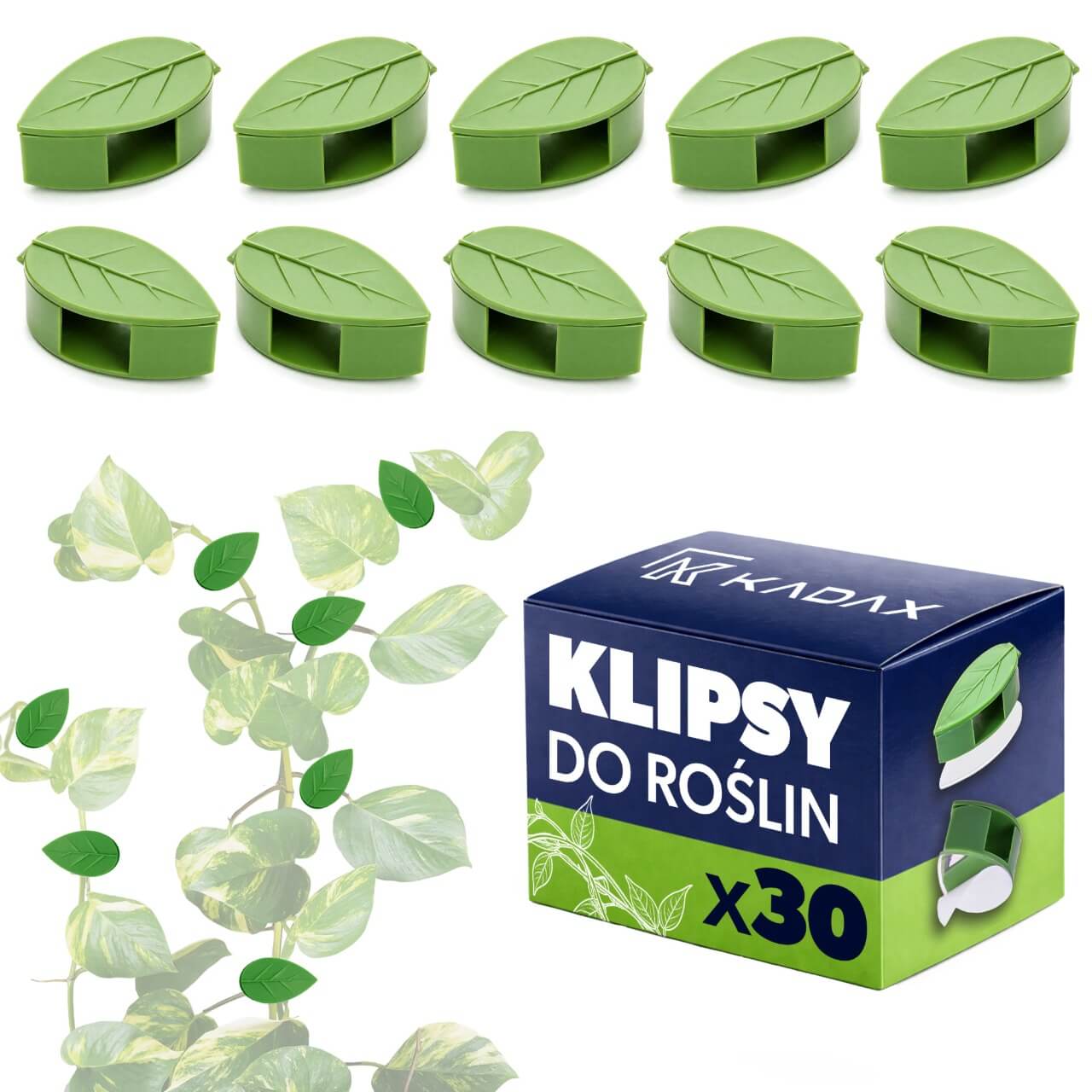 Samoprzylepne klipsy do roślin Orne zielone 30 szt.