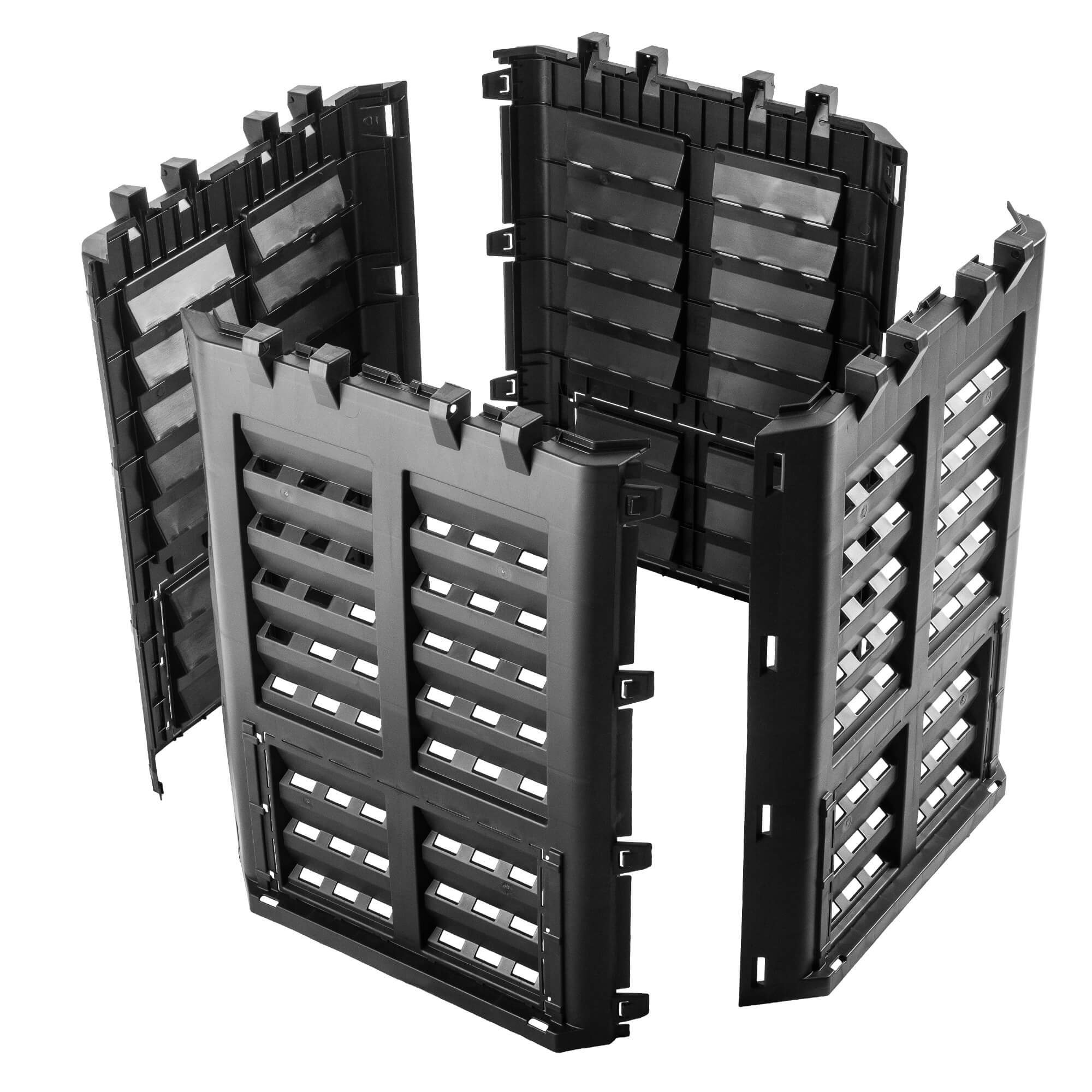 Kompostownik ogrodowy Boko 360L, czarny
