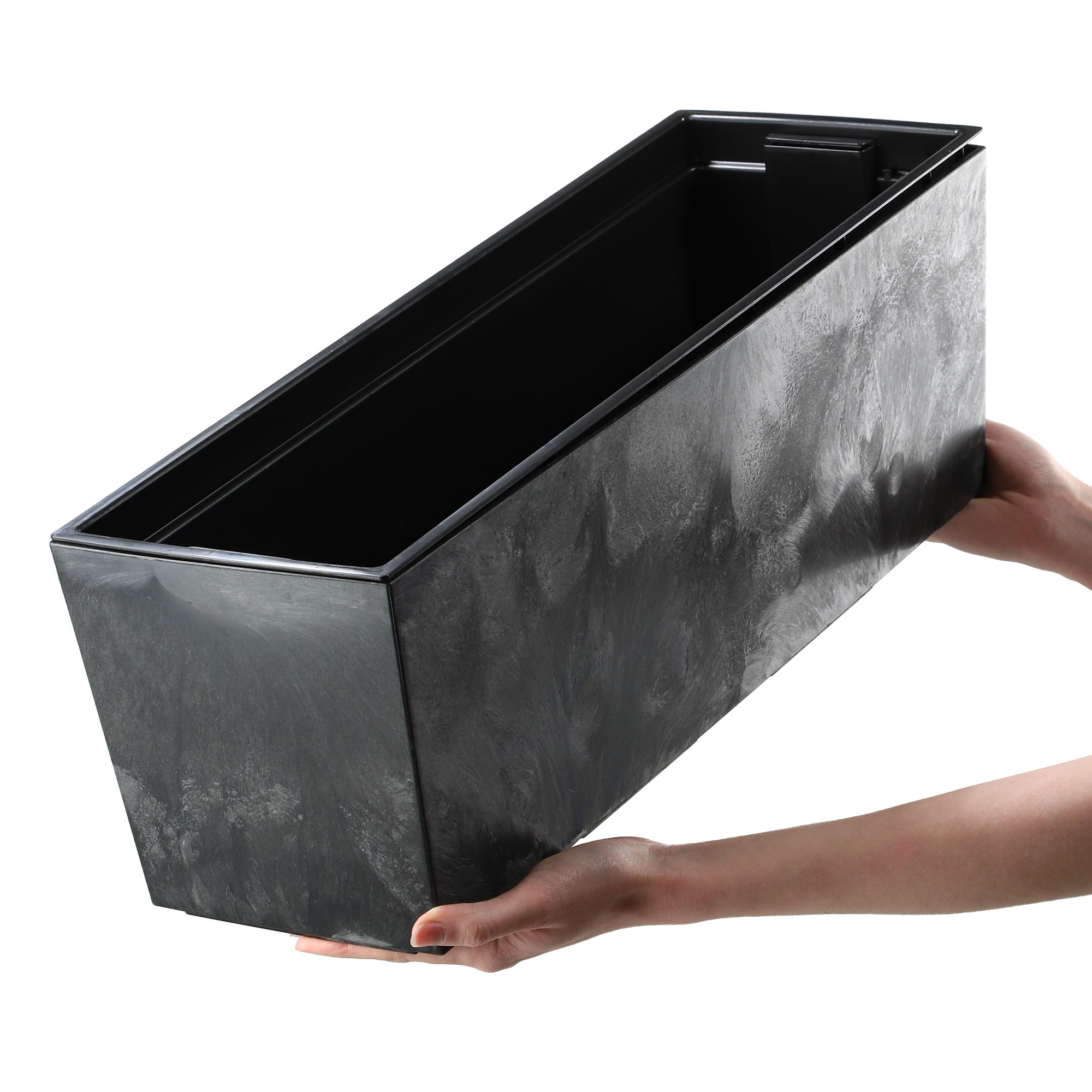 Skrzynka balkonowa Fontana 56cm czarny beton
