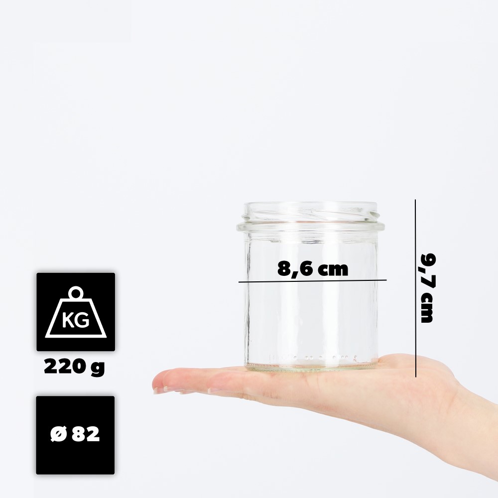 Słoiki na przetwory Avila 350ml fi 82 mm 100szt + wieczko Jagodowy mix