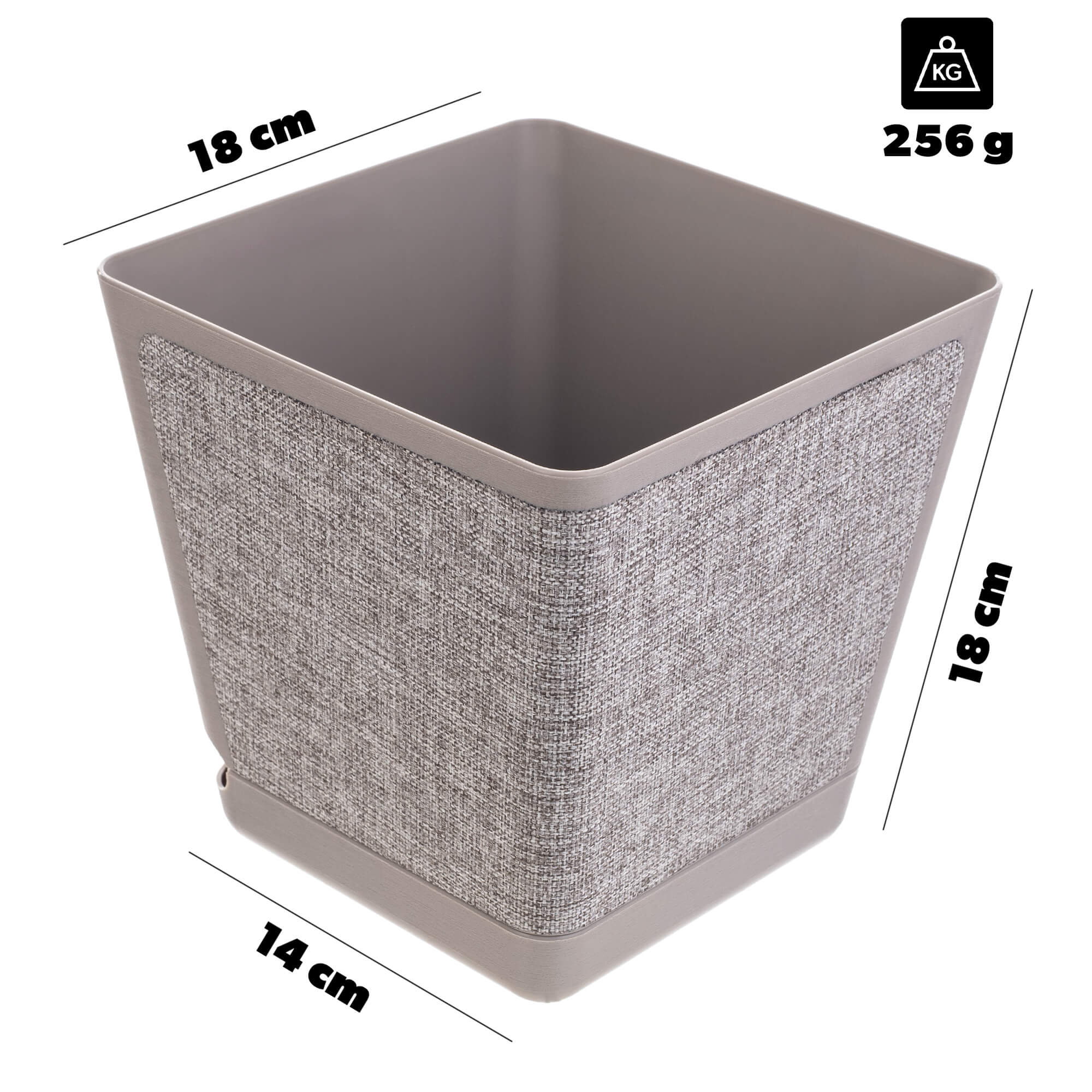 Doniczka osłonka Lavaur 18cm szaro-beżowa