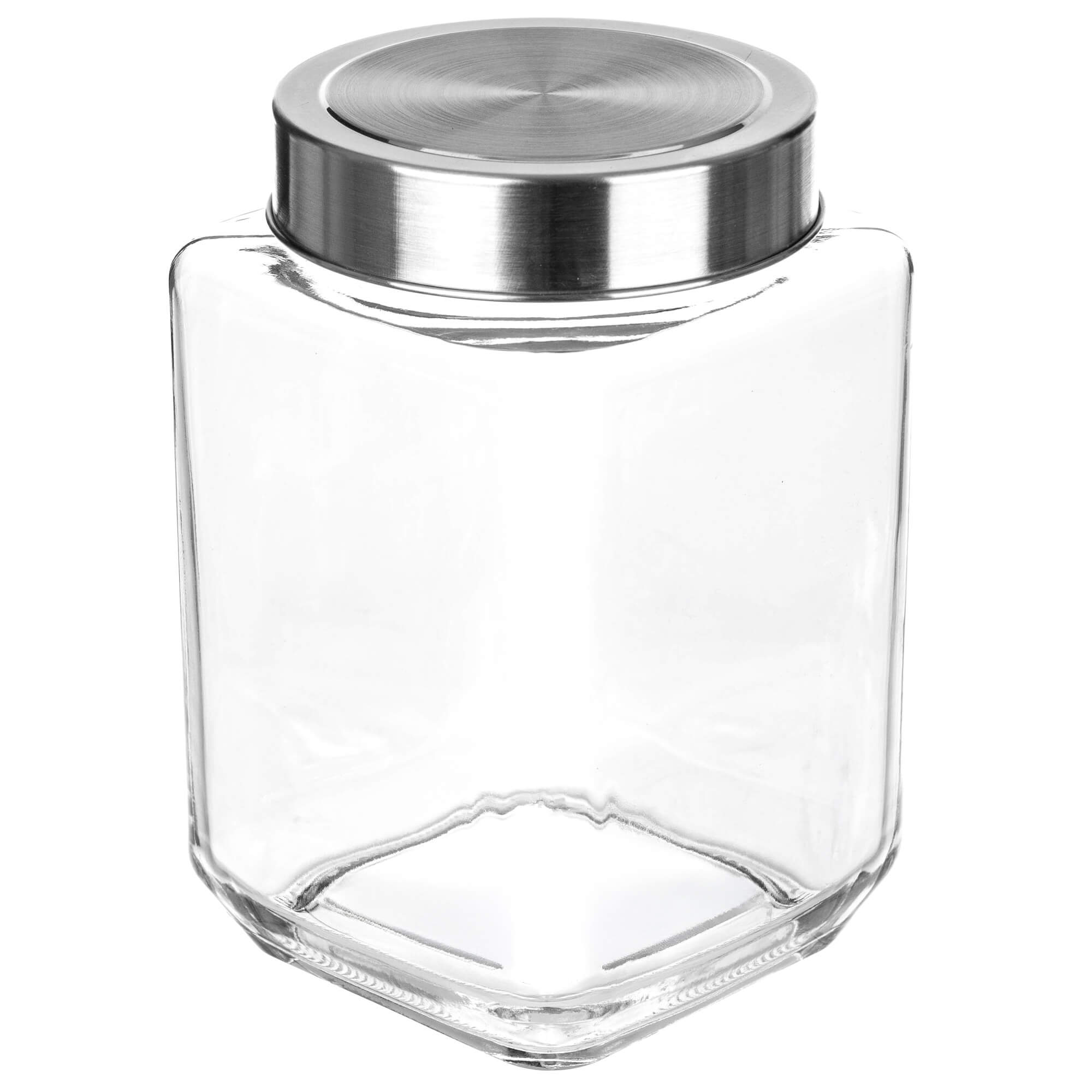 Szklany pojemnik na żywność Ferno 700 ml, srebrny
