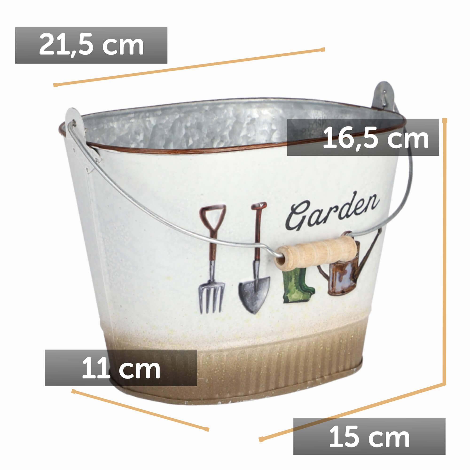 Osłonka na kwiaty owalna Stanti 21 cm