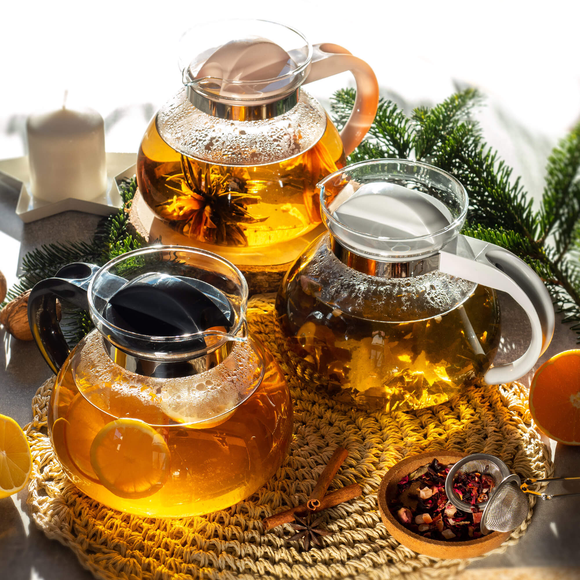 Dzbanek do herbaty z pokrywką 1,9L różowy