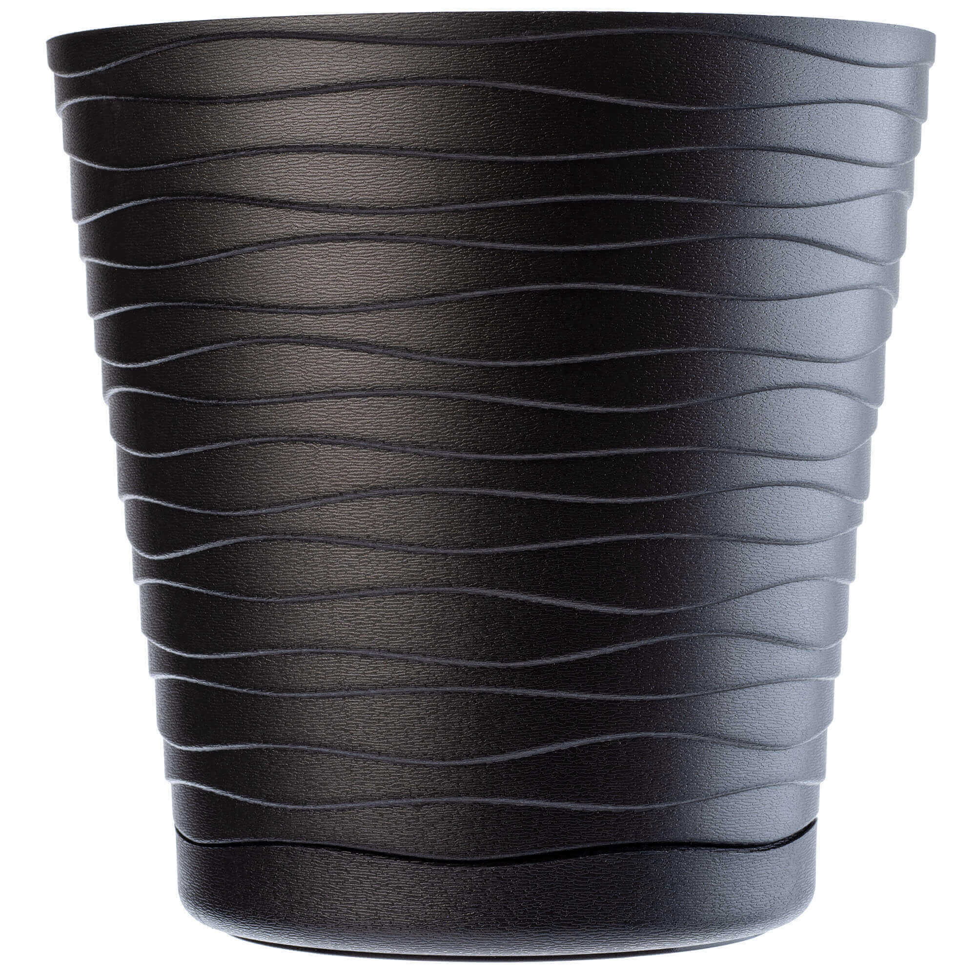 Doniczka z podstawką Greve 21 cm, czarna