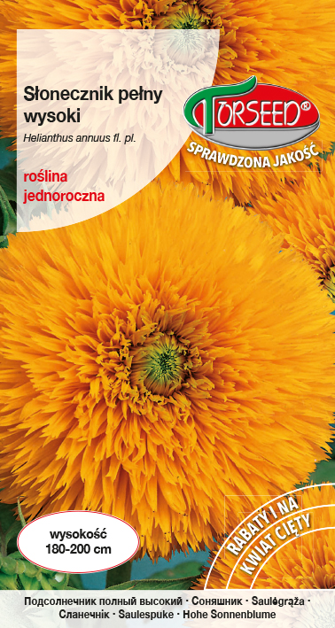 Słonecznik kwiatowy - Helianthus annuus pełny wysoki - żółty 2g