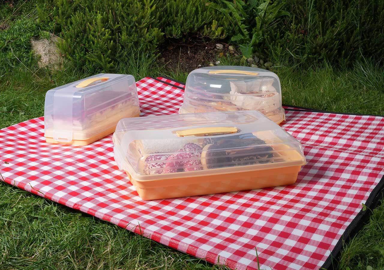 Pojemnik prostokątny na ciasto Curver Chef&Home 35.5 x 15 cm żółty