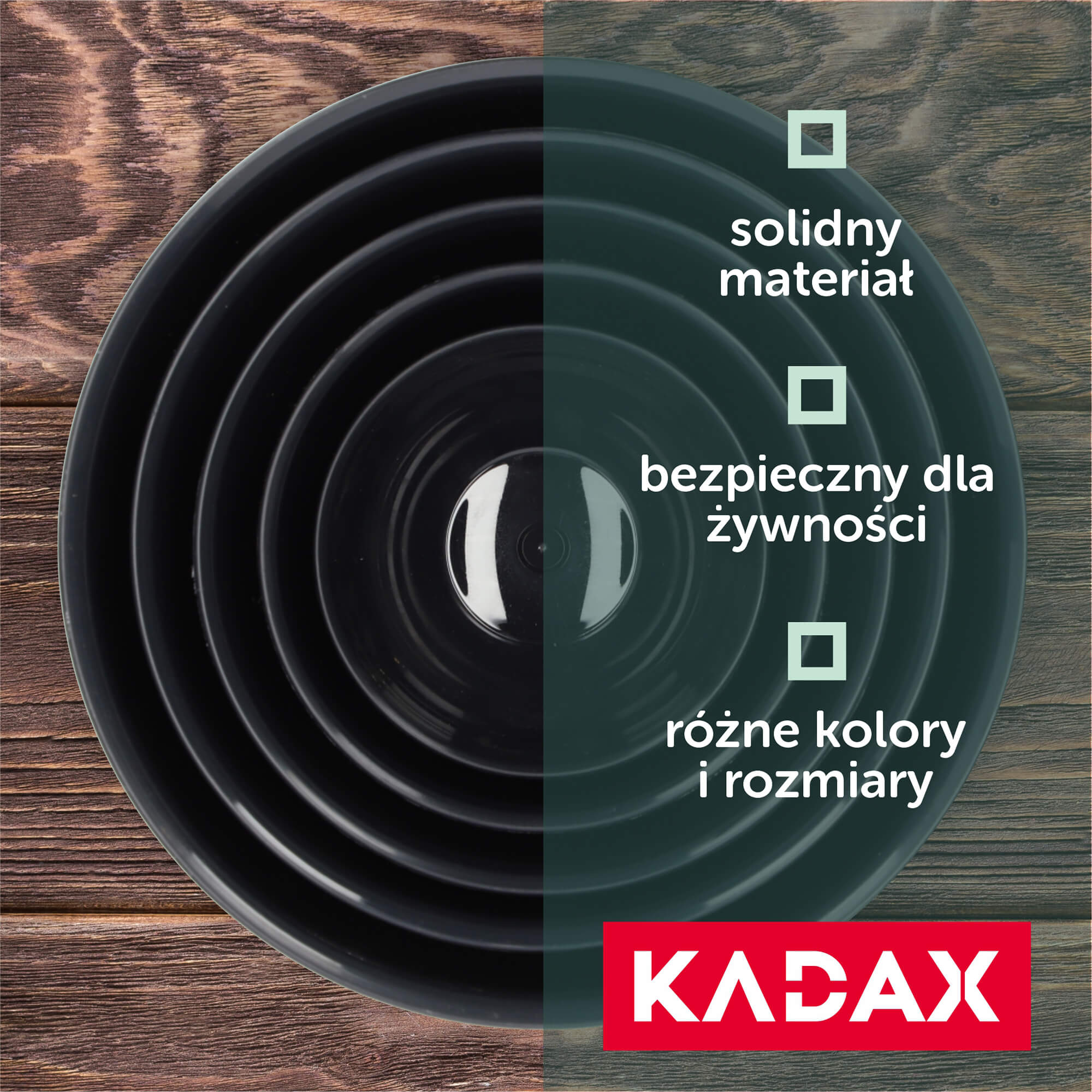 Plastikowa miska kuchenna Musano 2L, antracytowa