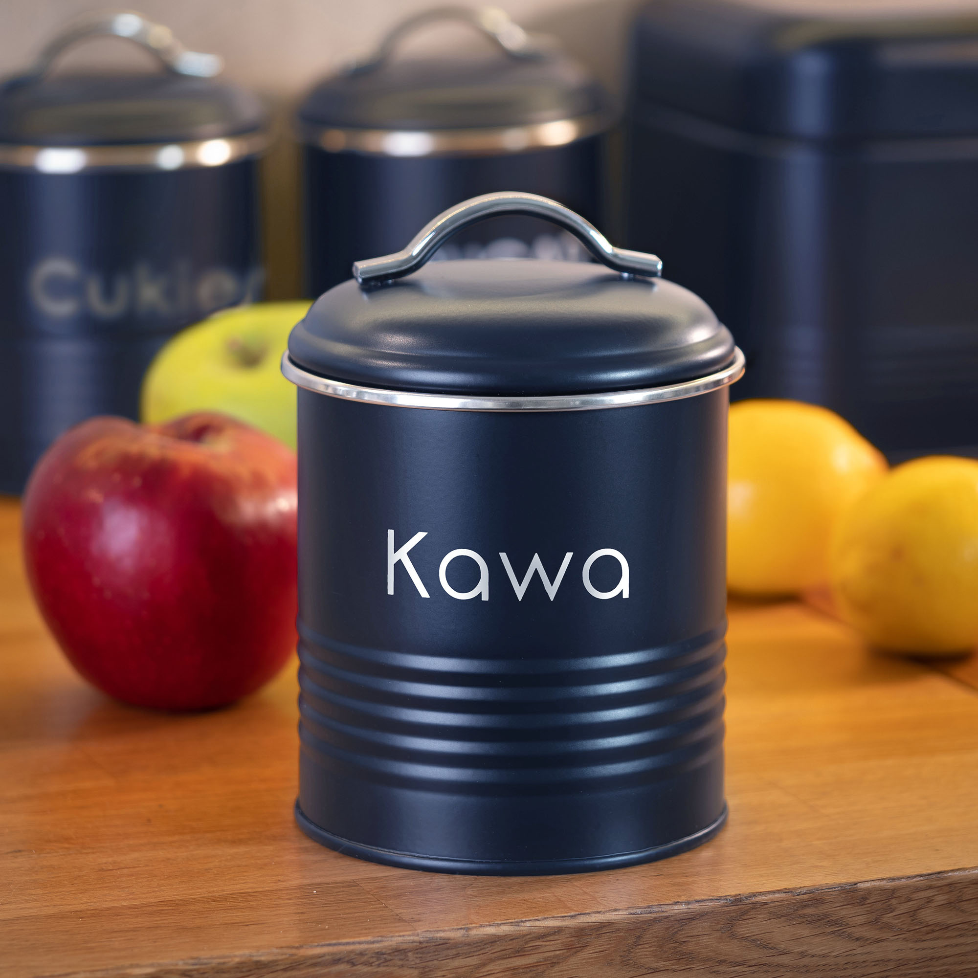 Pojemnik na kawę metalowy Tosse, granatowy