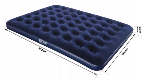 Materac dwuosobowy welurowy 203 x 152 cm Bestway 67003