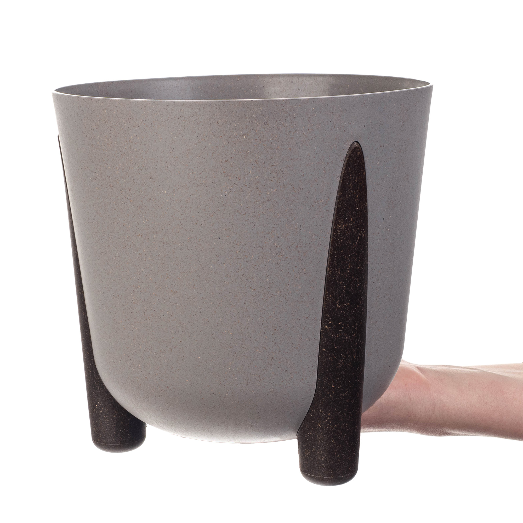 Doniczka osłonka Nauze 21cm szara