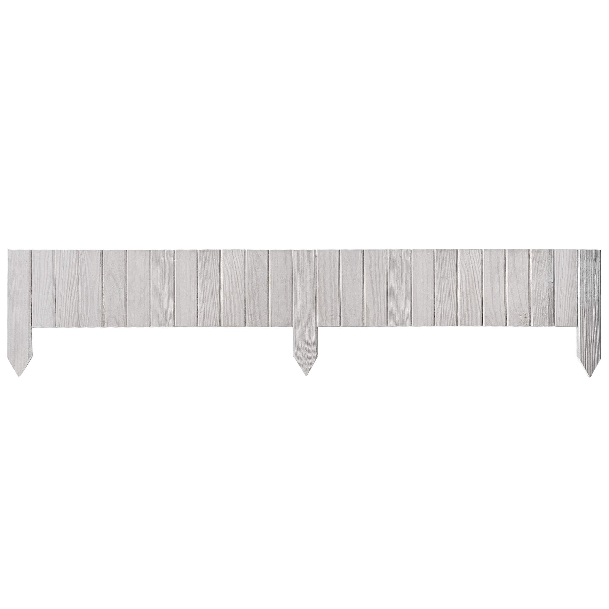 Płotek drewniany rollborder Ansjo obrzeże 115 x 15 cm biały