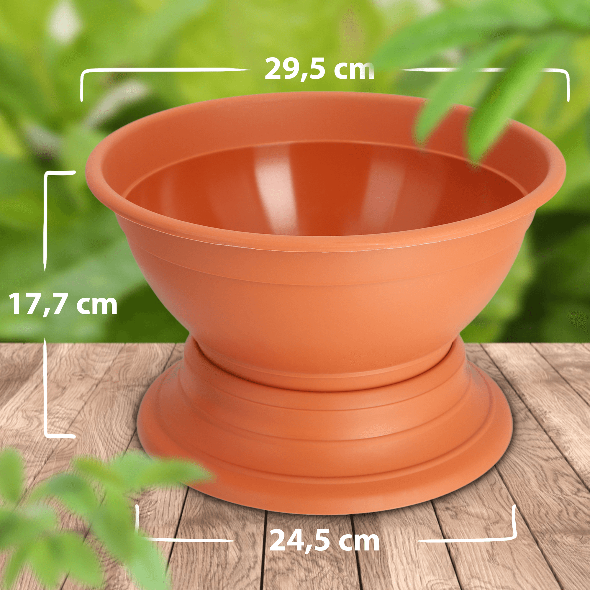 Misa cmentarna Ulmi na kwiaty 29 cm, terrakota